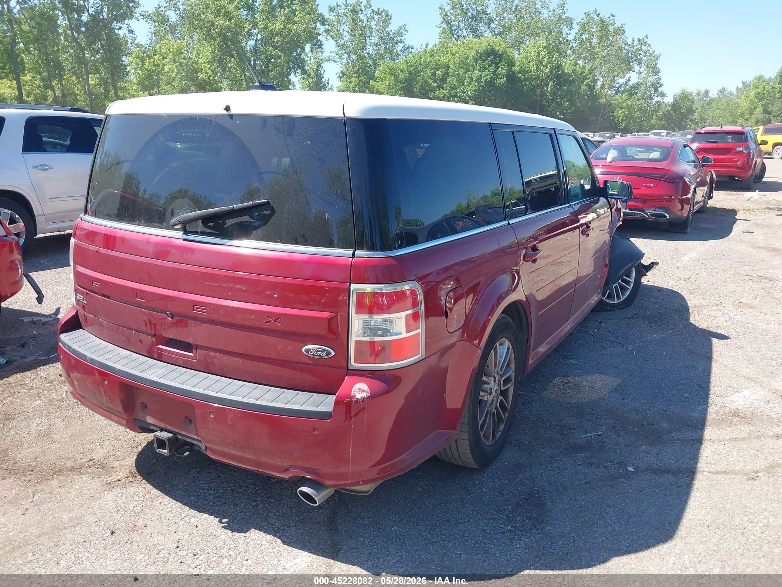 2014 Ford Flex Sel Red vin: 2FMGK5C82EBD35737