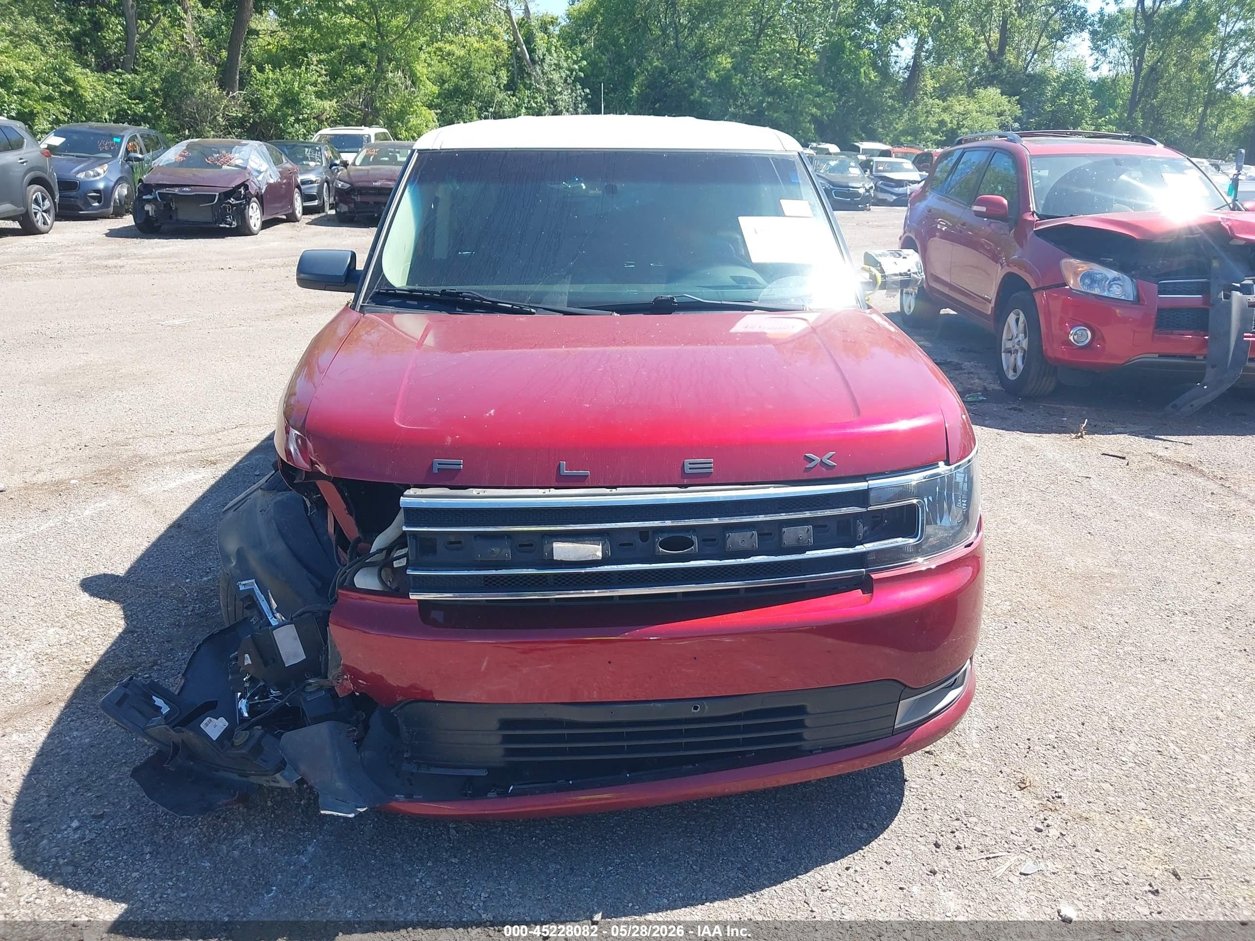 2014 Ford Flex Sel Red vin: 2FMGK5C82EBD35737