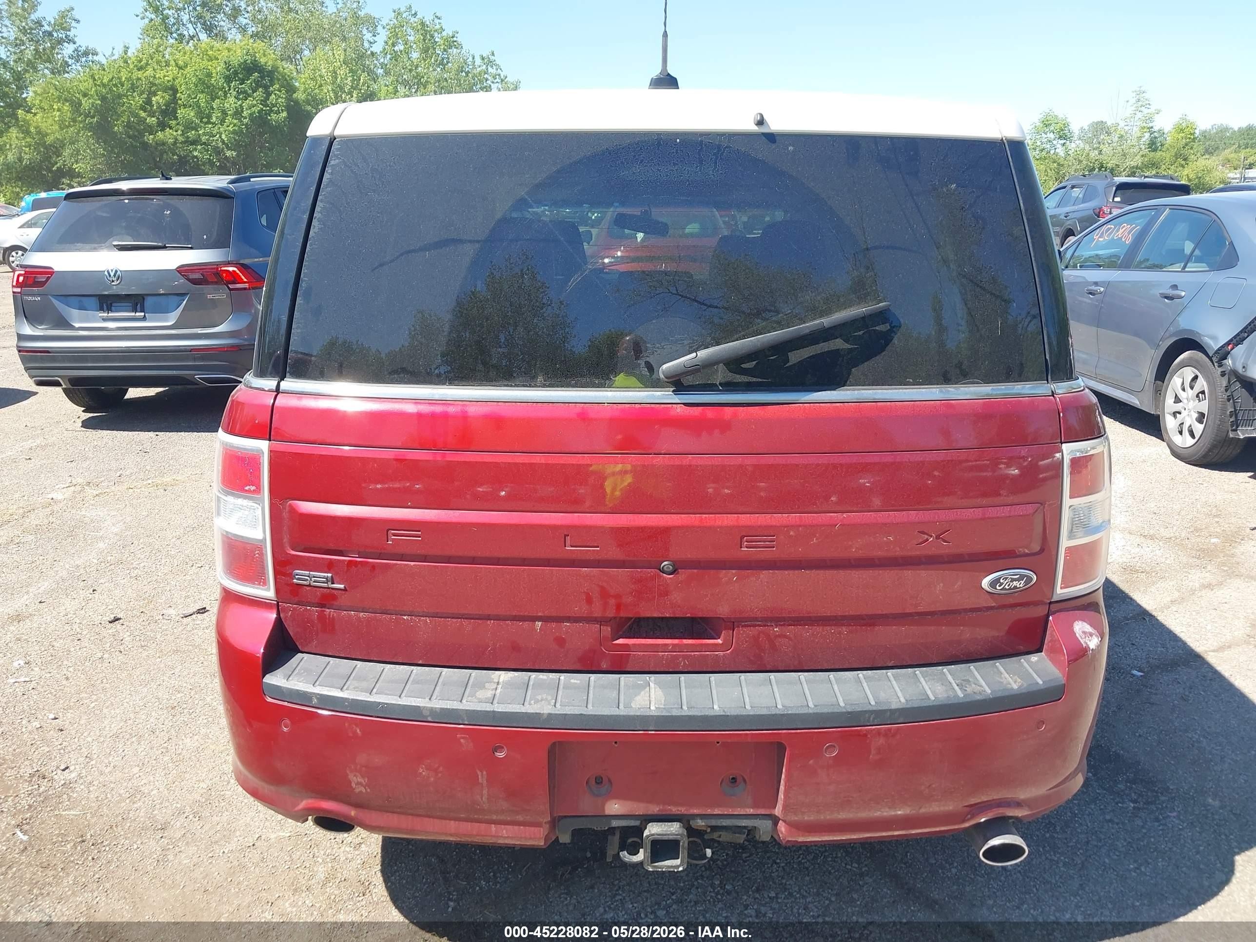 2014 Ford Flex Sel Red vin: 2FMGK5C82EBD35737