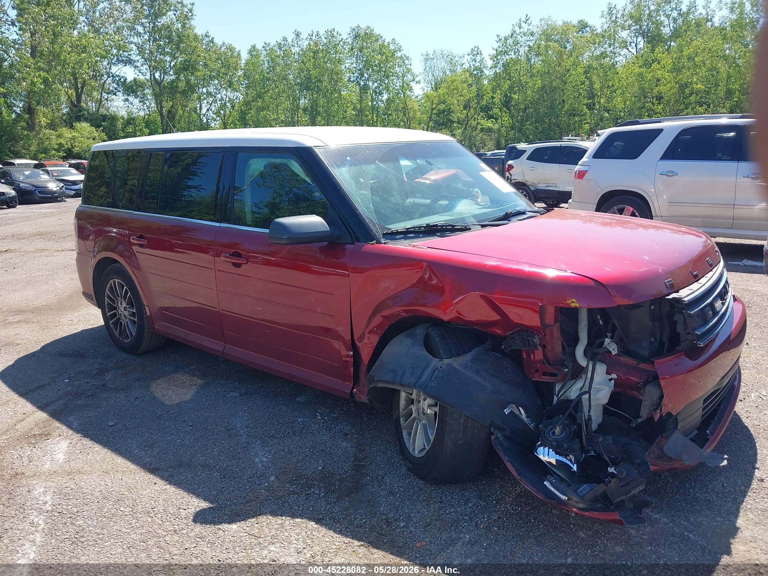2014 Ford Flex Sel Red vin: 2FMGK5C82EBD35737