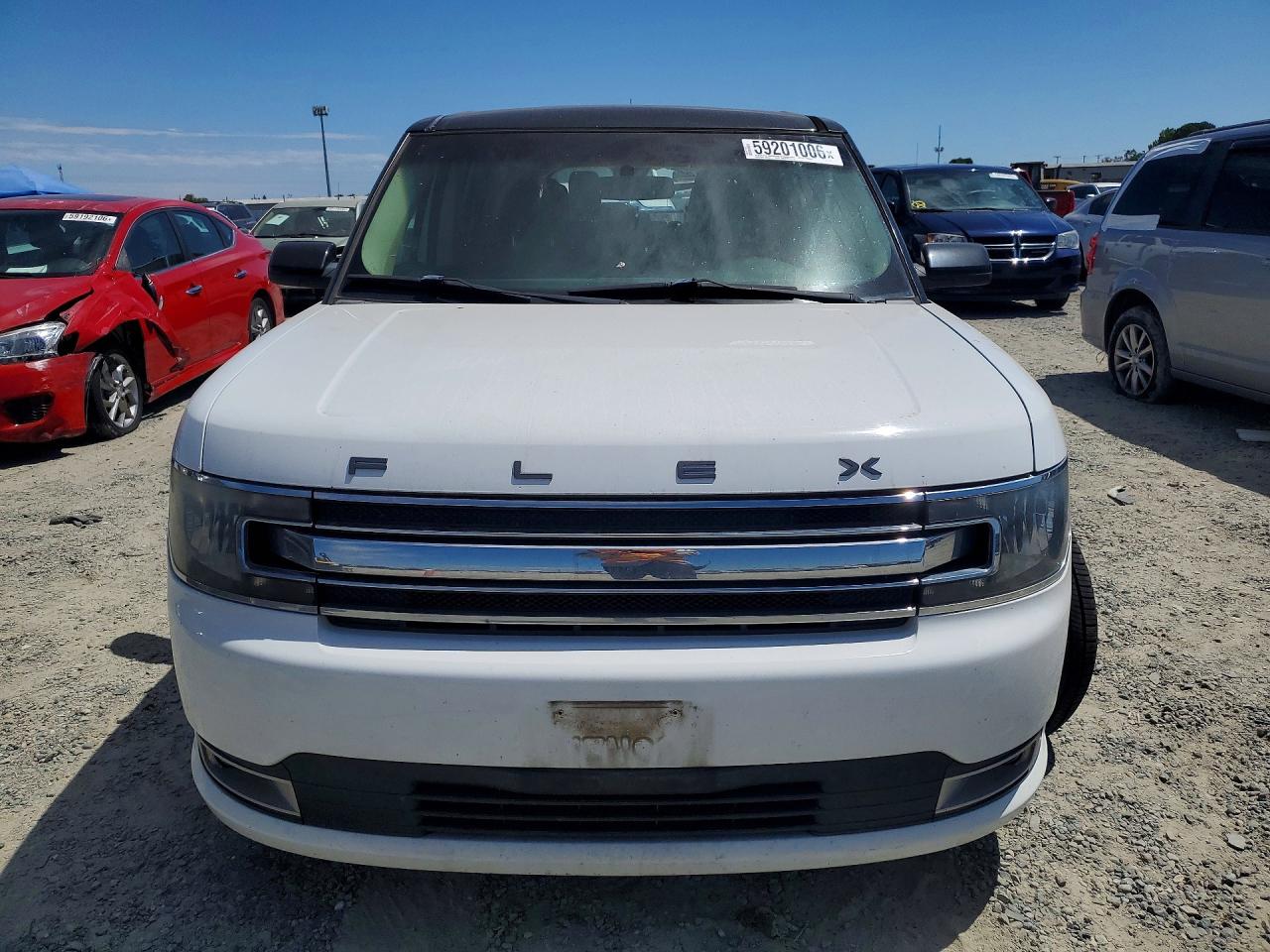 2015 Ford Flex Sel White vin: 2FMGK5C82FBA07882