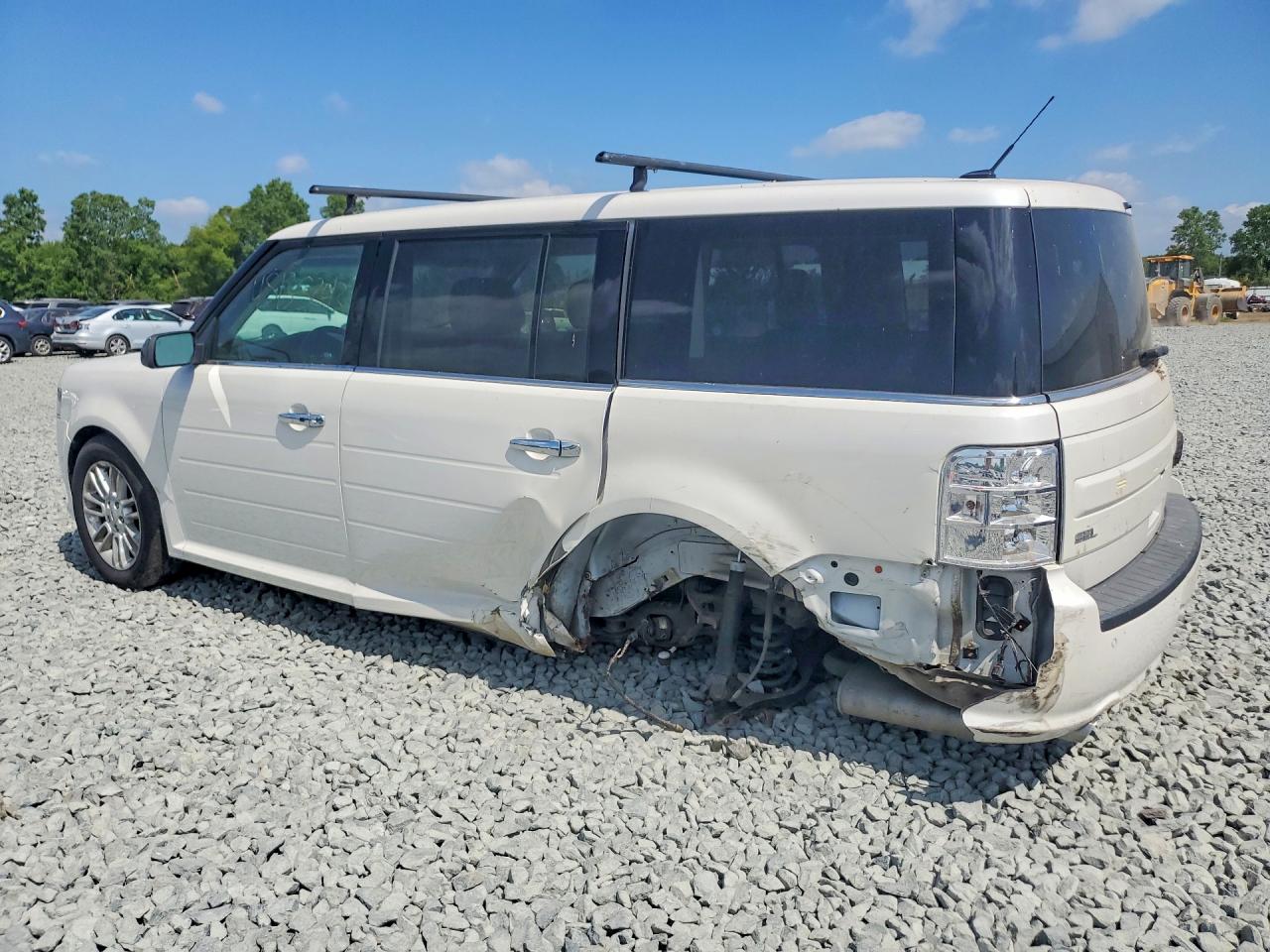 2015 Ford Flex Sel White vin: 2FMGK5C82FBA19448