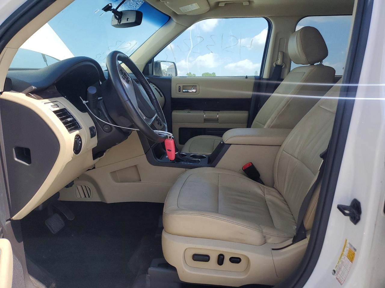 2015 Ford Flex Sel White vin: 2FMGK5C82FBA19448