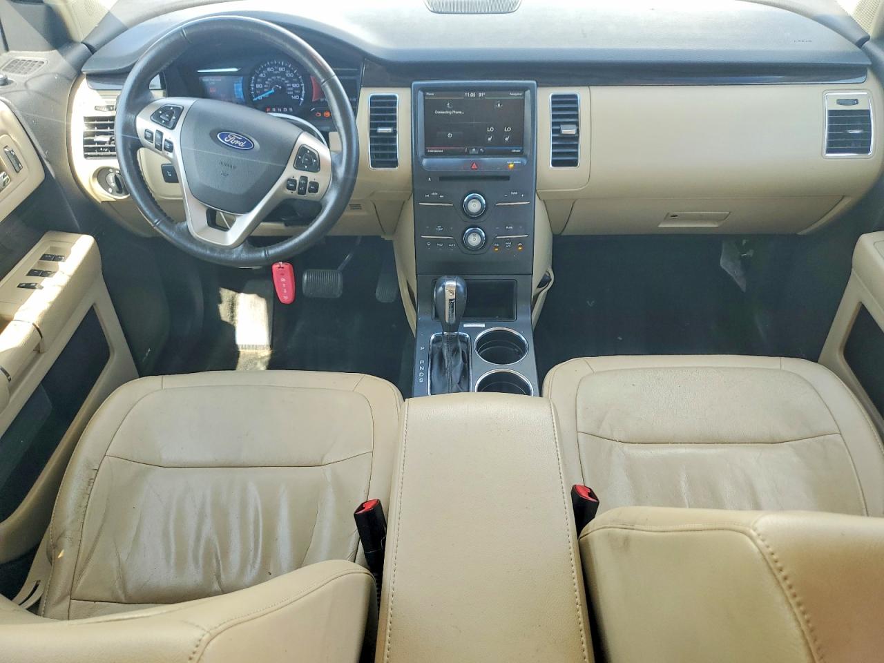 2015 Ford Flex Sel White vin: 2FMGK5C82FBA19448
