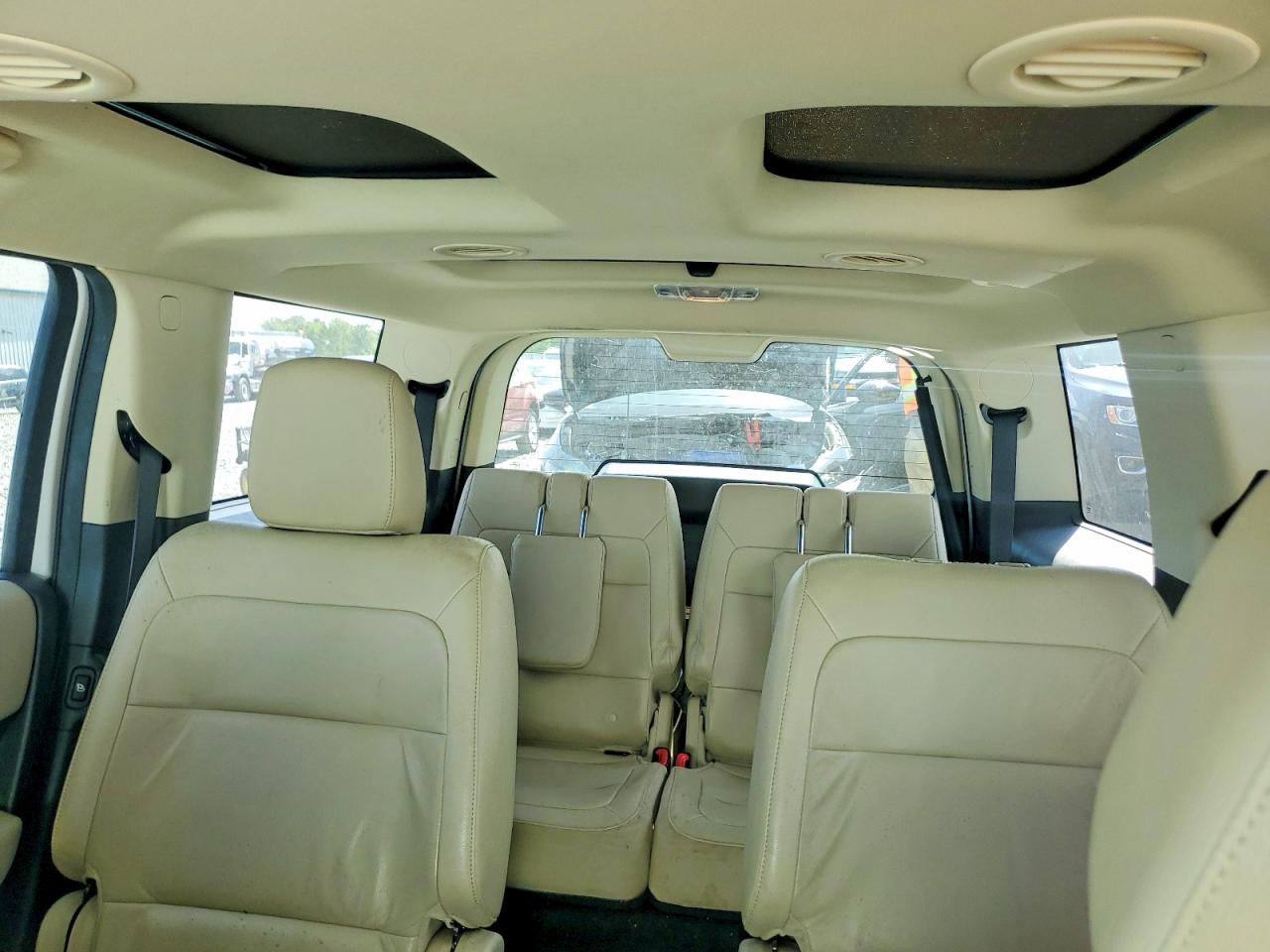 2015 Ford Flex Sel White vin: 2FMGK5C82FBA19448