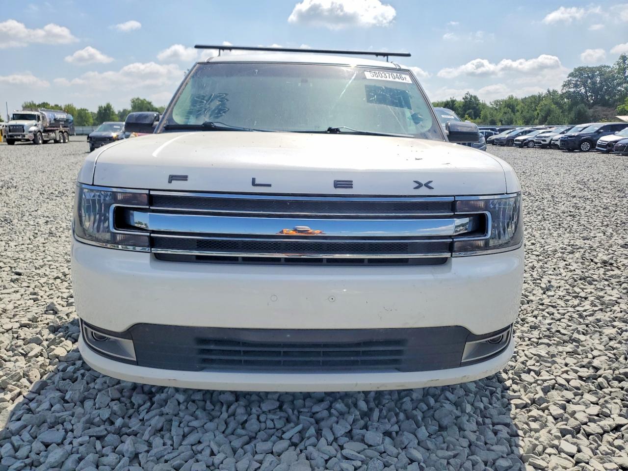 2015 Ford Flex Sel White vin: 2FMGK5C82FBA19448