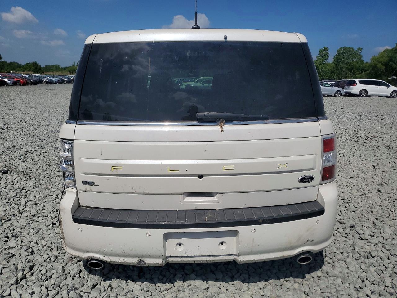 2015 Ford Flex Sel White vin: 2FMGK5C82FBA19448