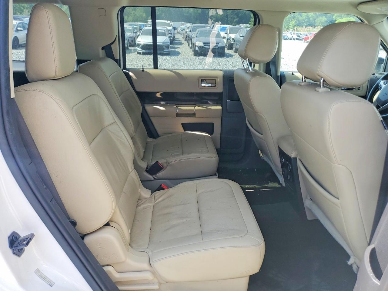 2015 Ford Flex Sel White vin: 2FMGK5C82FBA19448