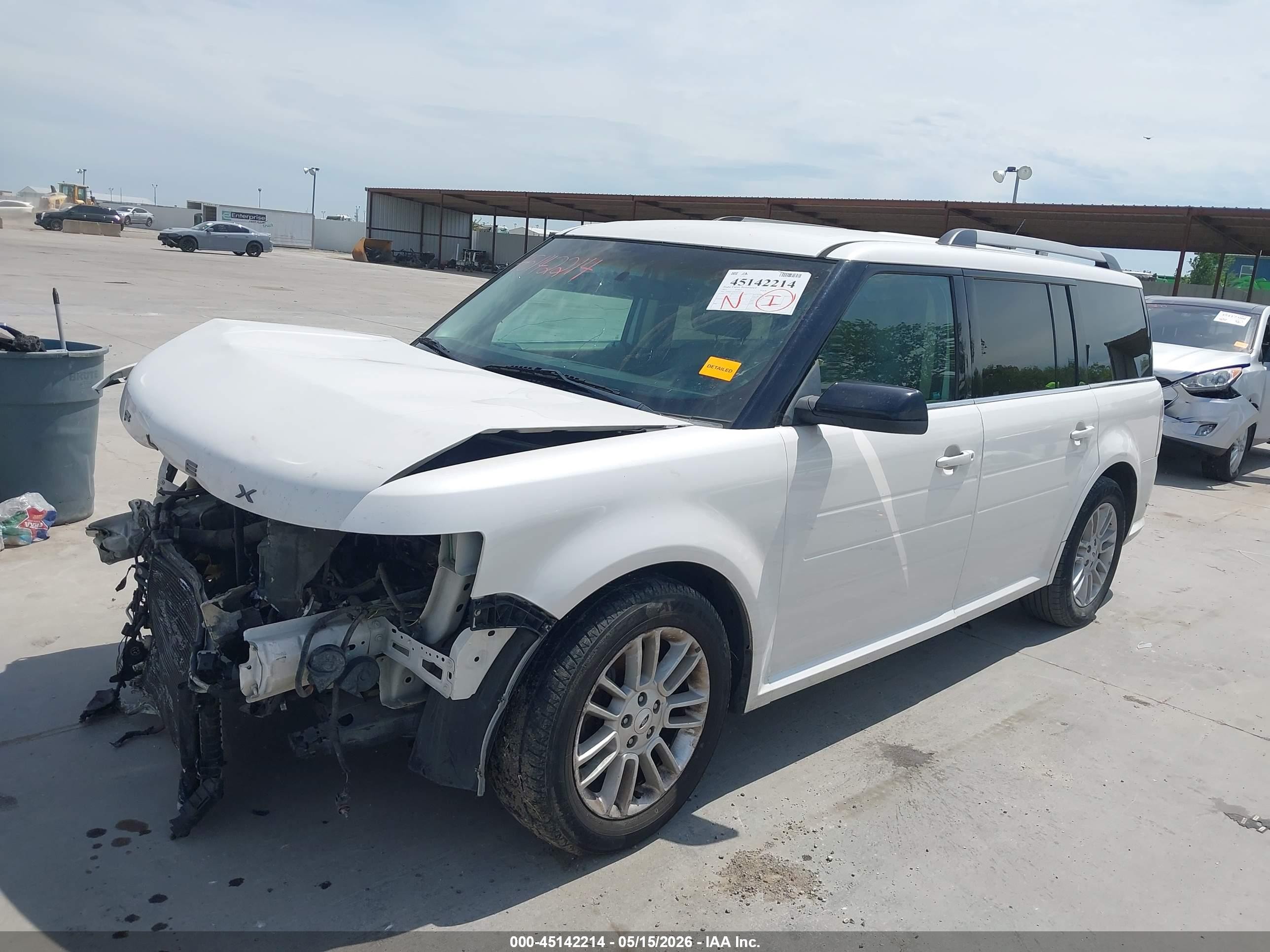 2013 Ford Flex Sel White vin: 2FMGK5C83DBD01174
