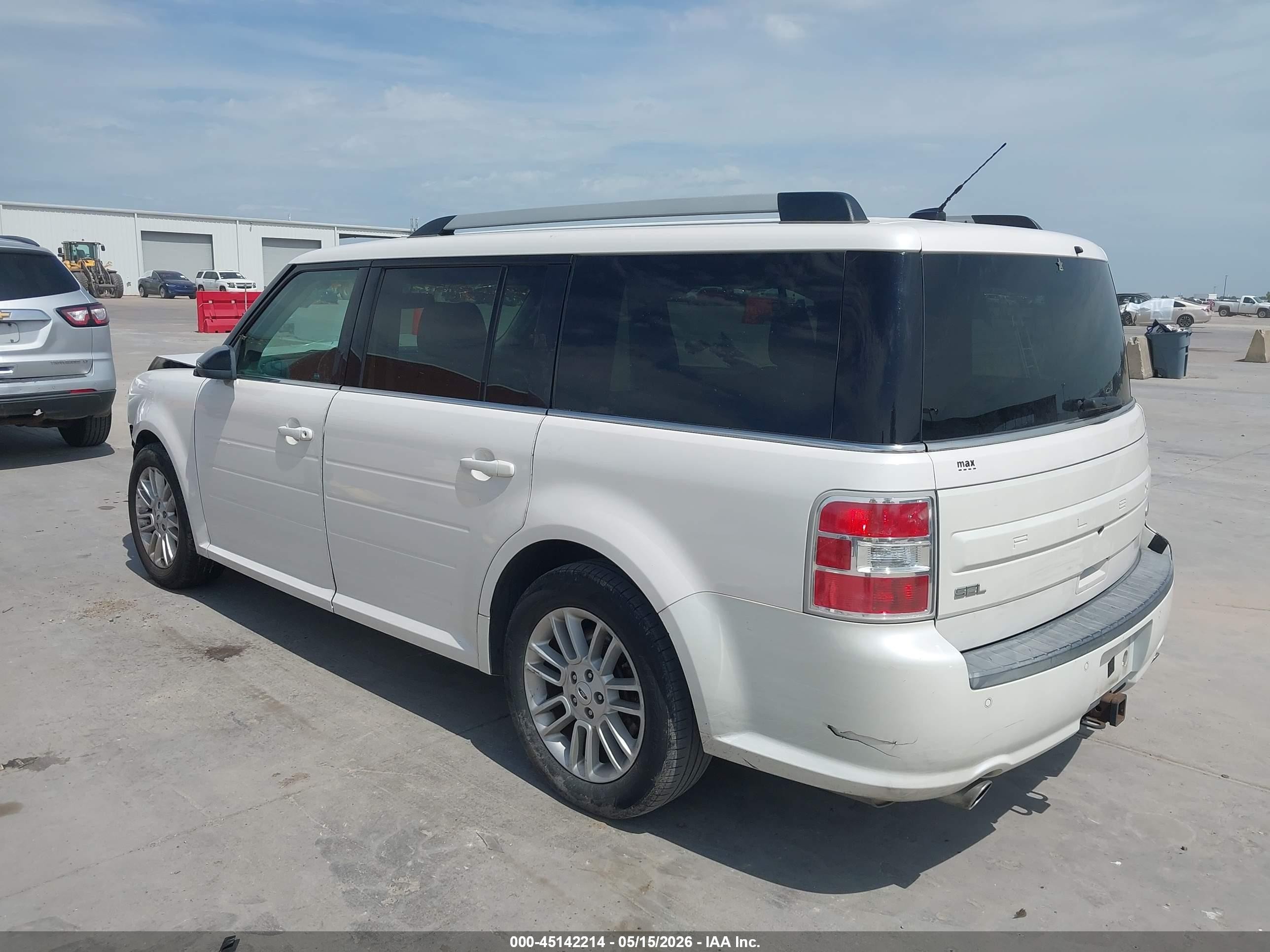 2013 Ford Flex Sel White vin: 2FMGK5C83DBD01174