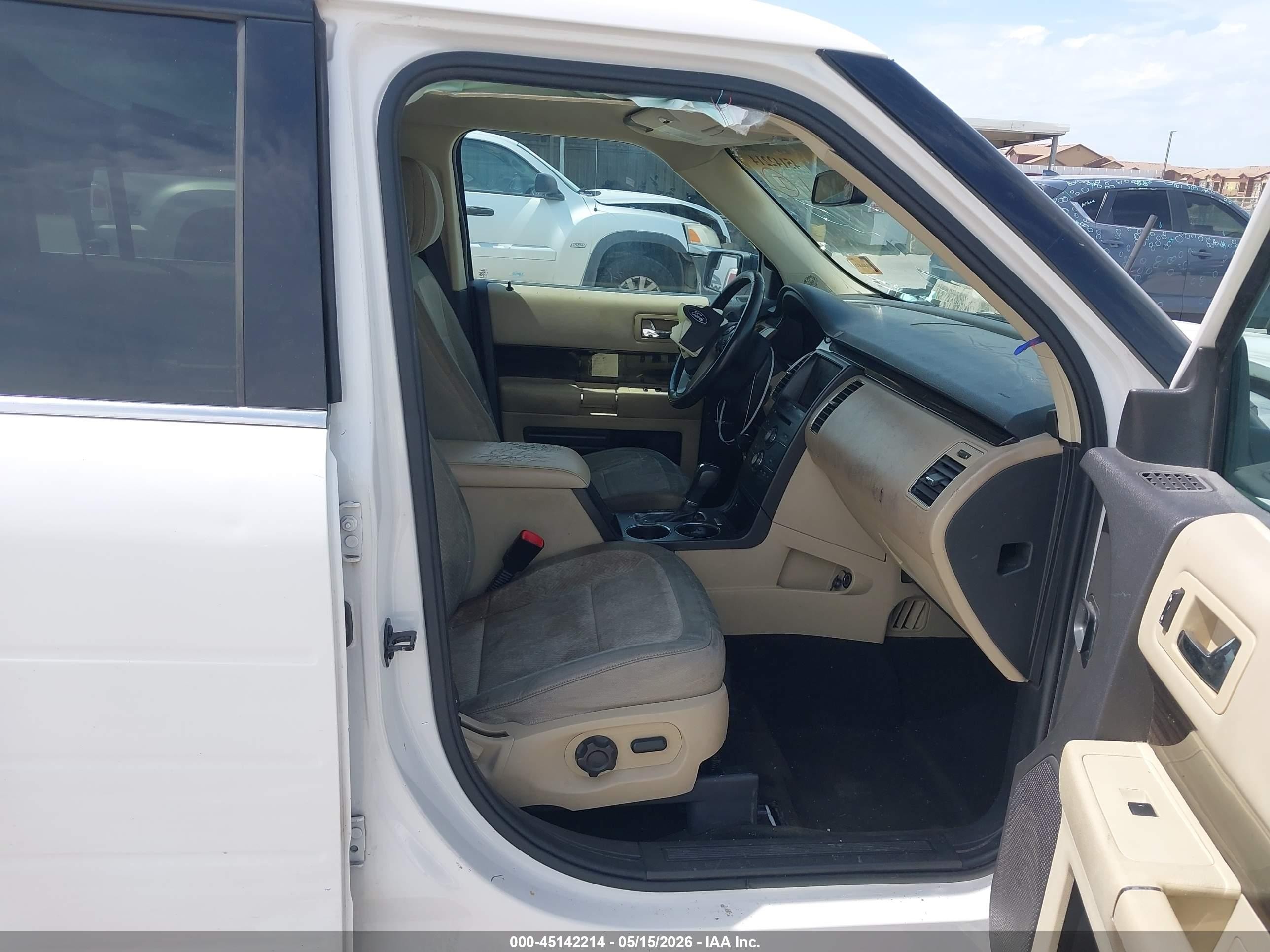 2013 Ford Flex Sel White vin: 2FMGK5C83DBD01174