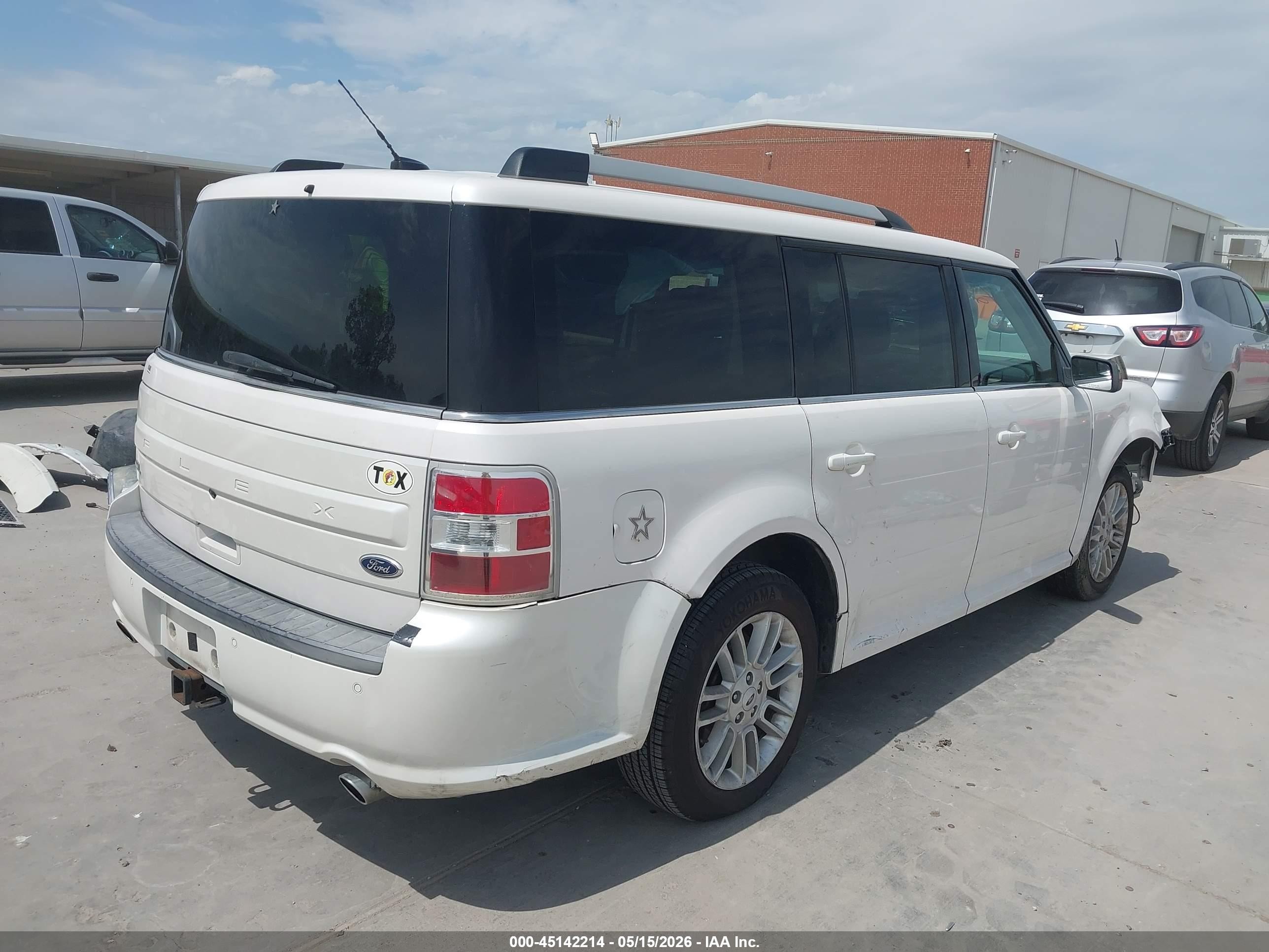 2013 Ford Flex Sel White vin: 2FMGK5C83DBD01174