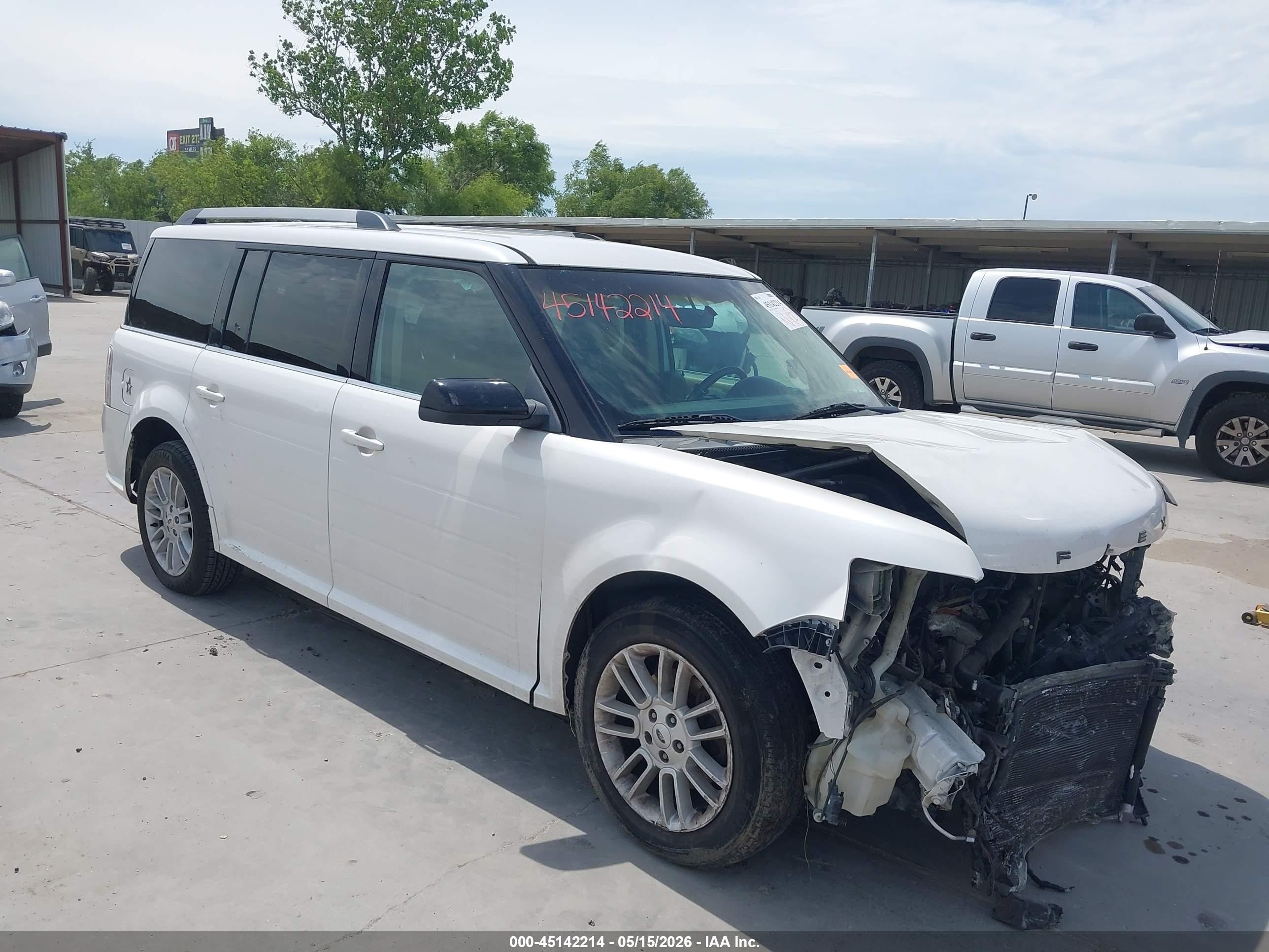 2013 Ford Flex Sel White vin: 2FMGK5C83DBD01174