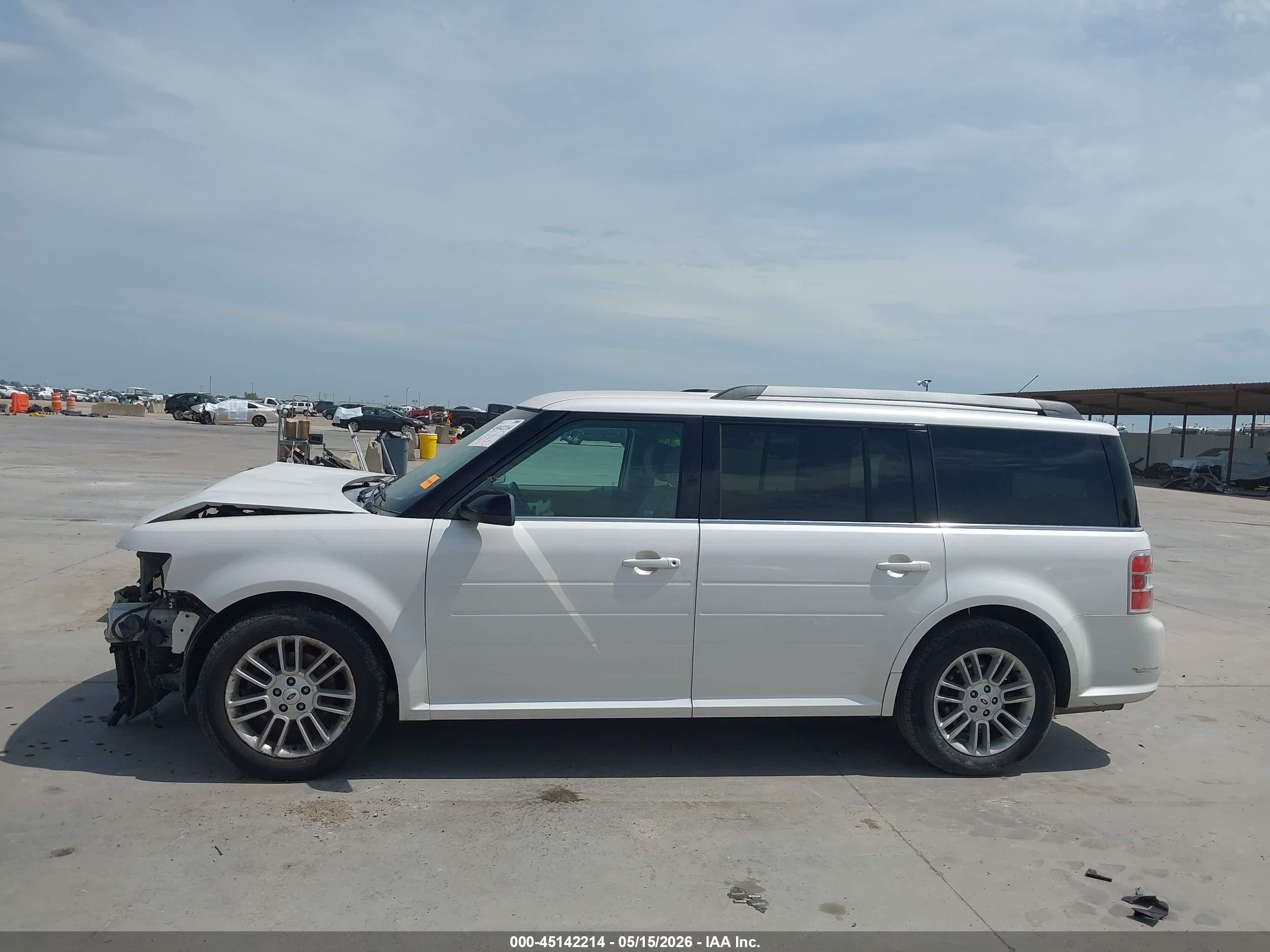 2013 Ford Flex Sel White vin: 2FMGK5C83DBD01174