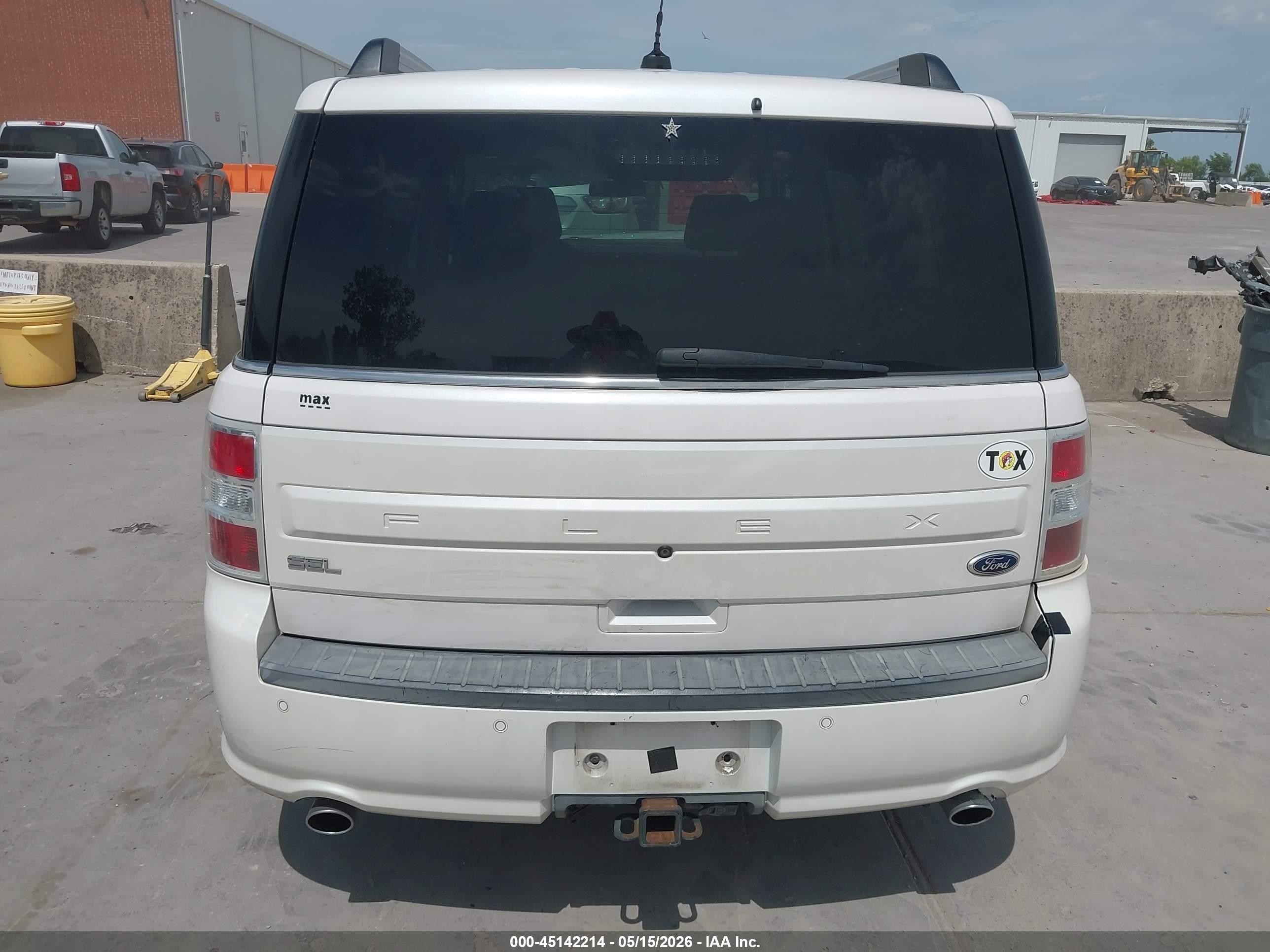 2013 Ford Flex Sel White vin: 2FMGK5C83DBD01174