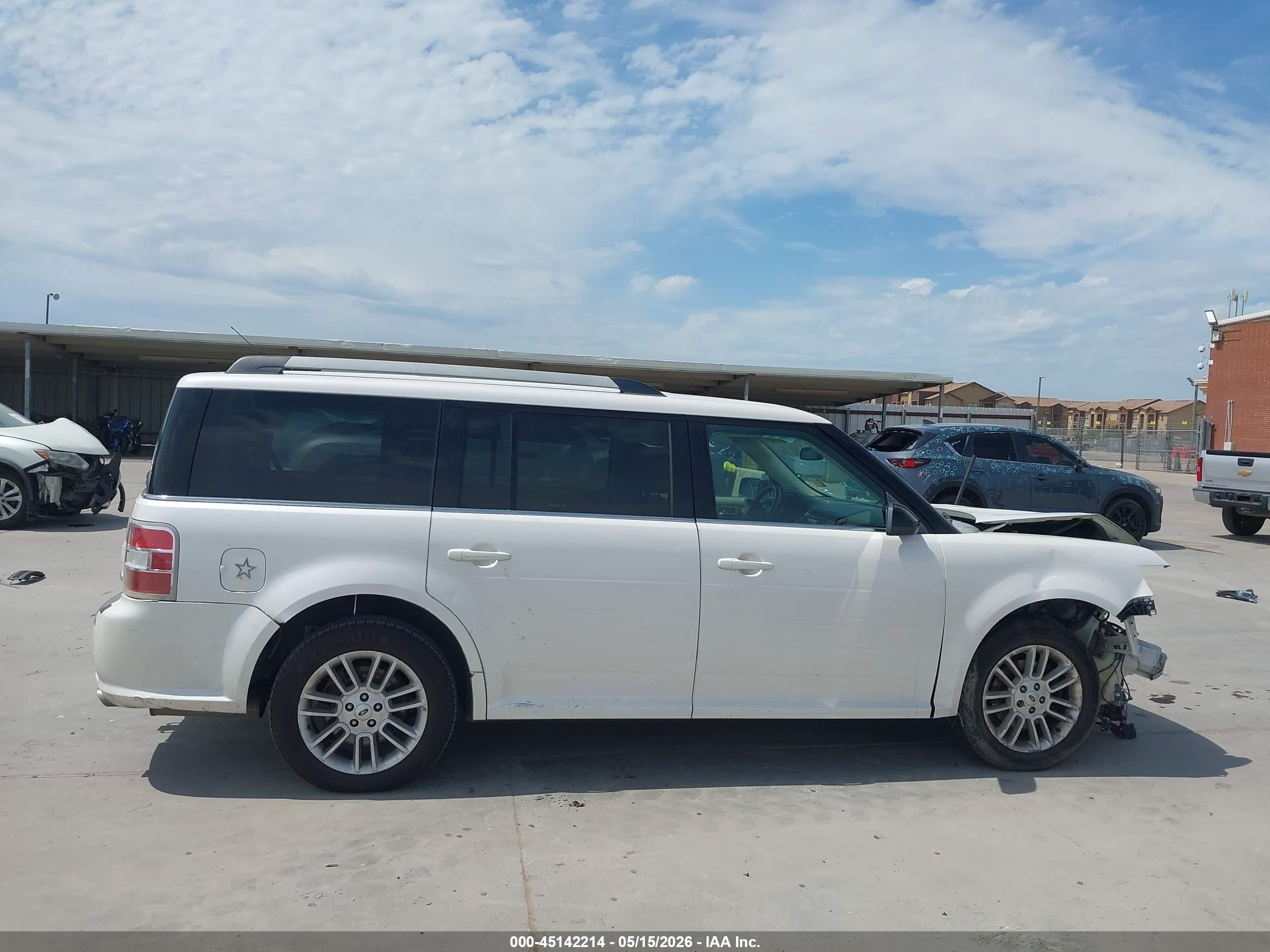 2013 Ford Flex Sel White vin: 2FMGK5C83DBD01174