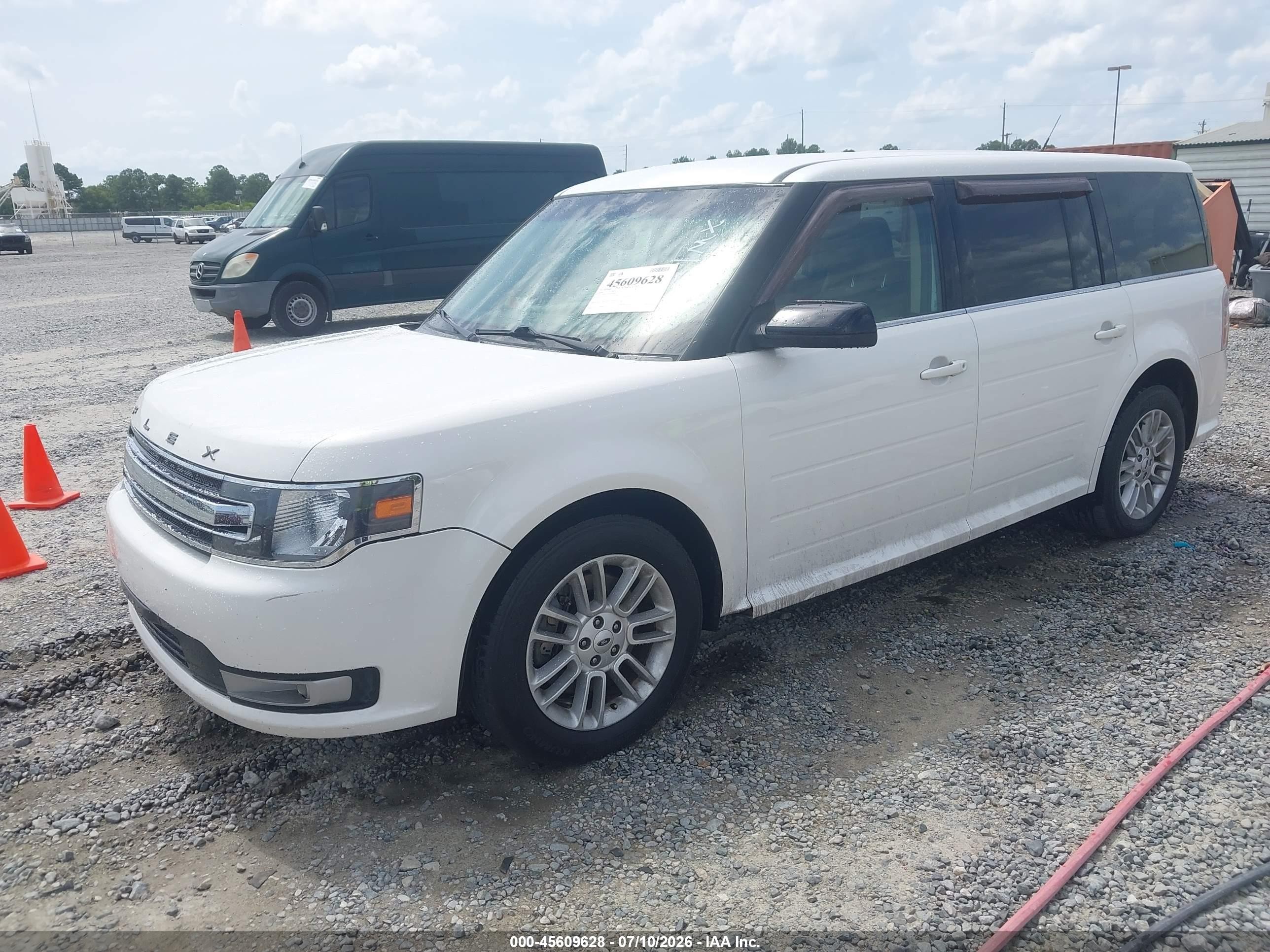 2014 Ford Flex Sel White vin: 2FMGK5C83EBD16484