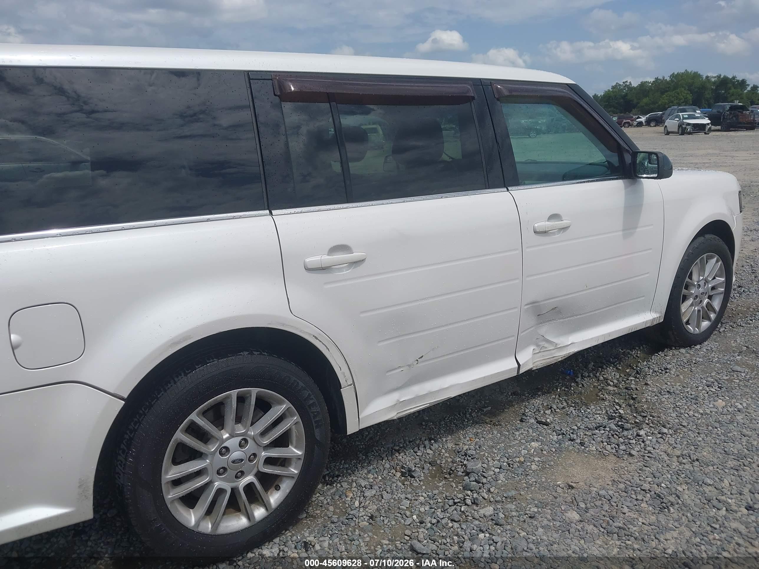 2014 Ford Flex Sel White vin: 2FMGK5C83EBD16484
