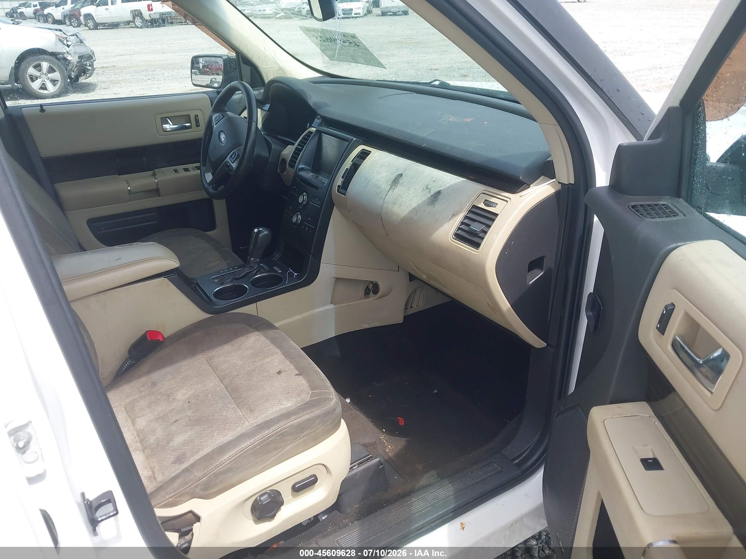 2014 Ford Flex Sel White vin: 2FMGK5C83EBD16484