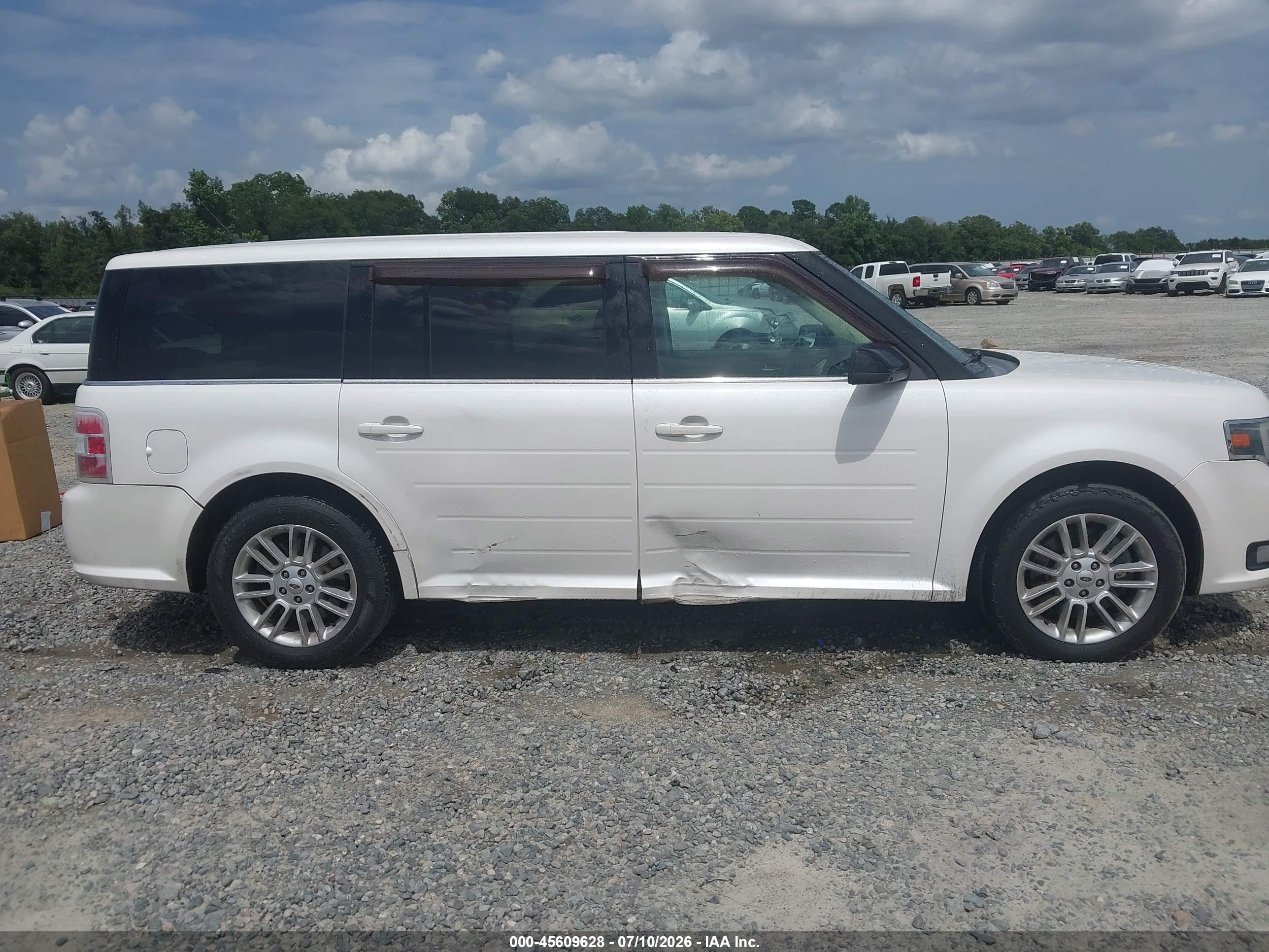 2014 Ford Flex Sel White vin: 2FMGK5C83EBD16484