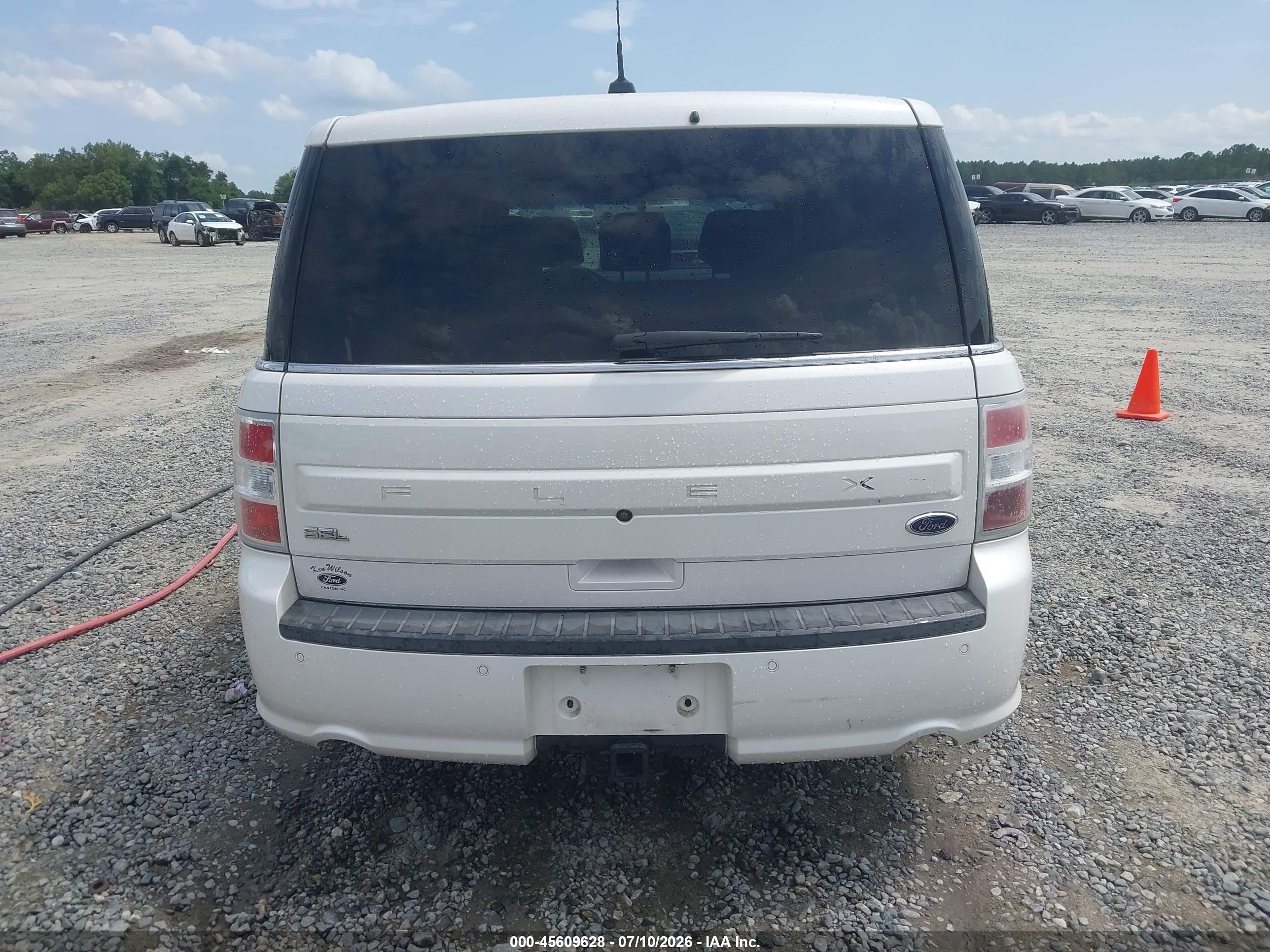 2014 Ford Flex Sel White vin: 2FMGK5C83EBD16484