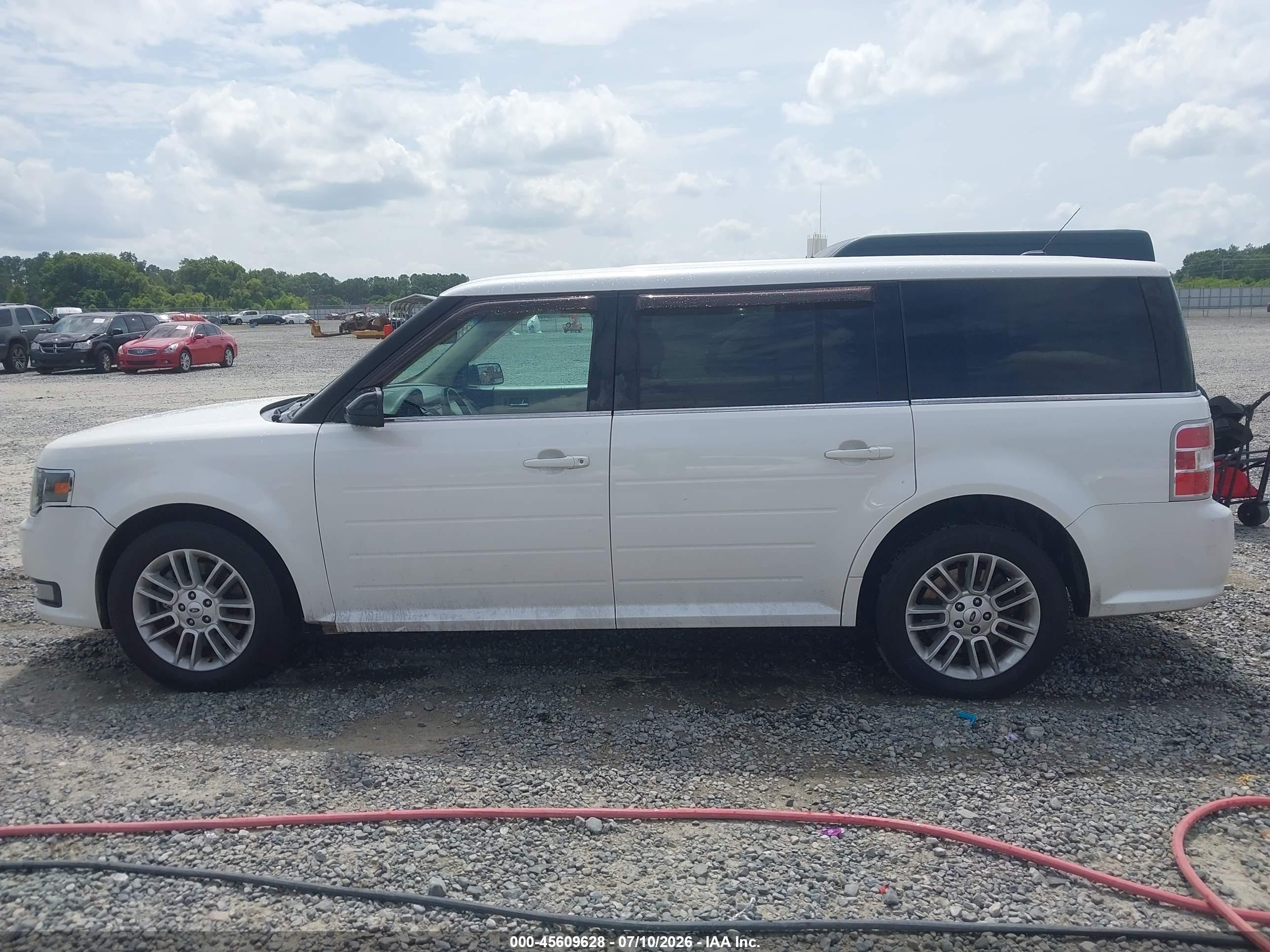 2014 Ford Flex Sel White vin: 2FMGK5C83EBD16484