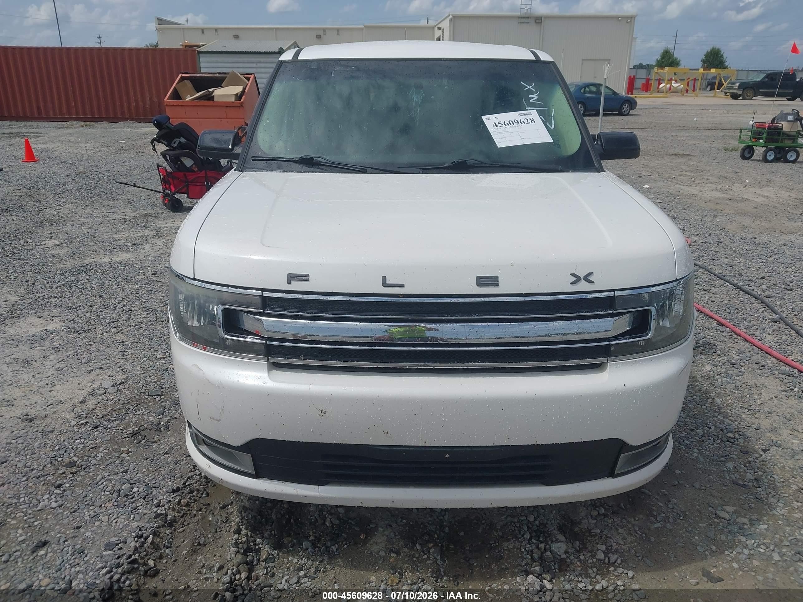 2014 Ford Flex Sel White vin: 2FMGK5C83EBD16484