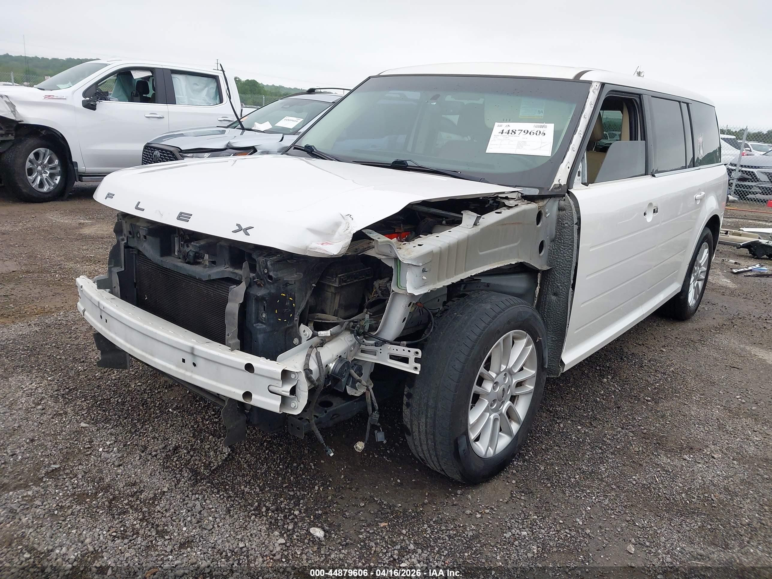 2014 Ford Flex Sel White vin: 2FMGK5C83EBD43667