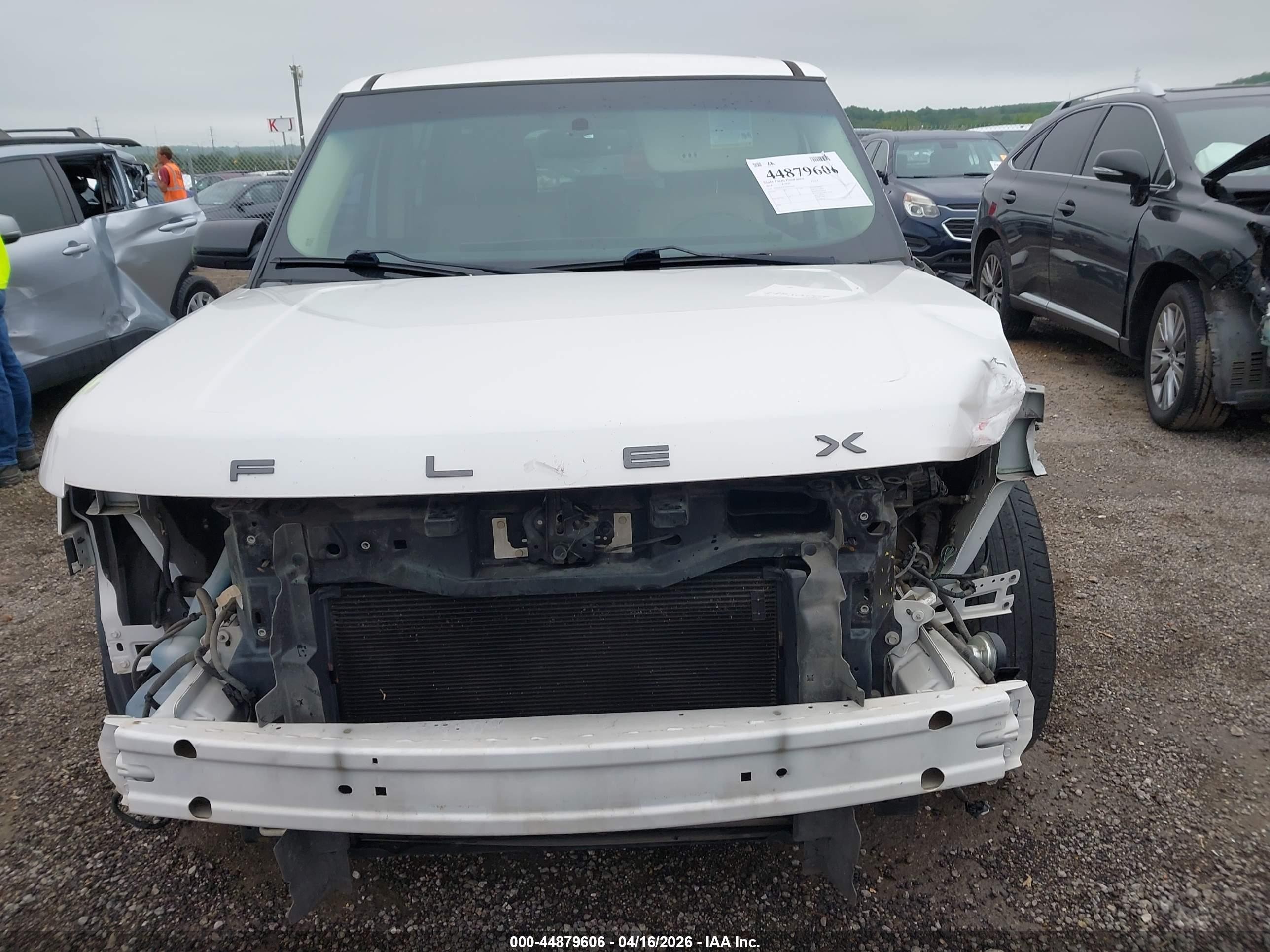 2014 Ford Flex Sel White vin: 2FMGK5C83EBD43667