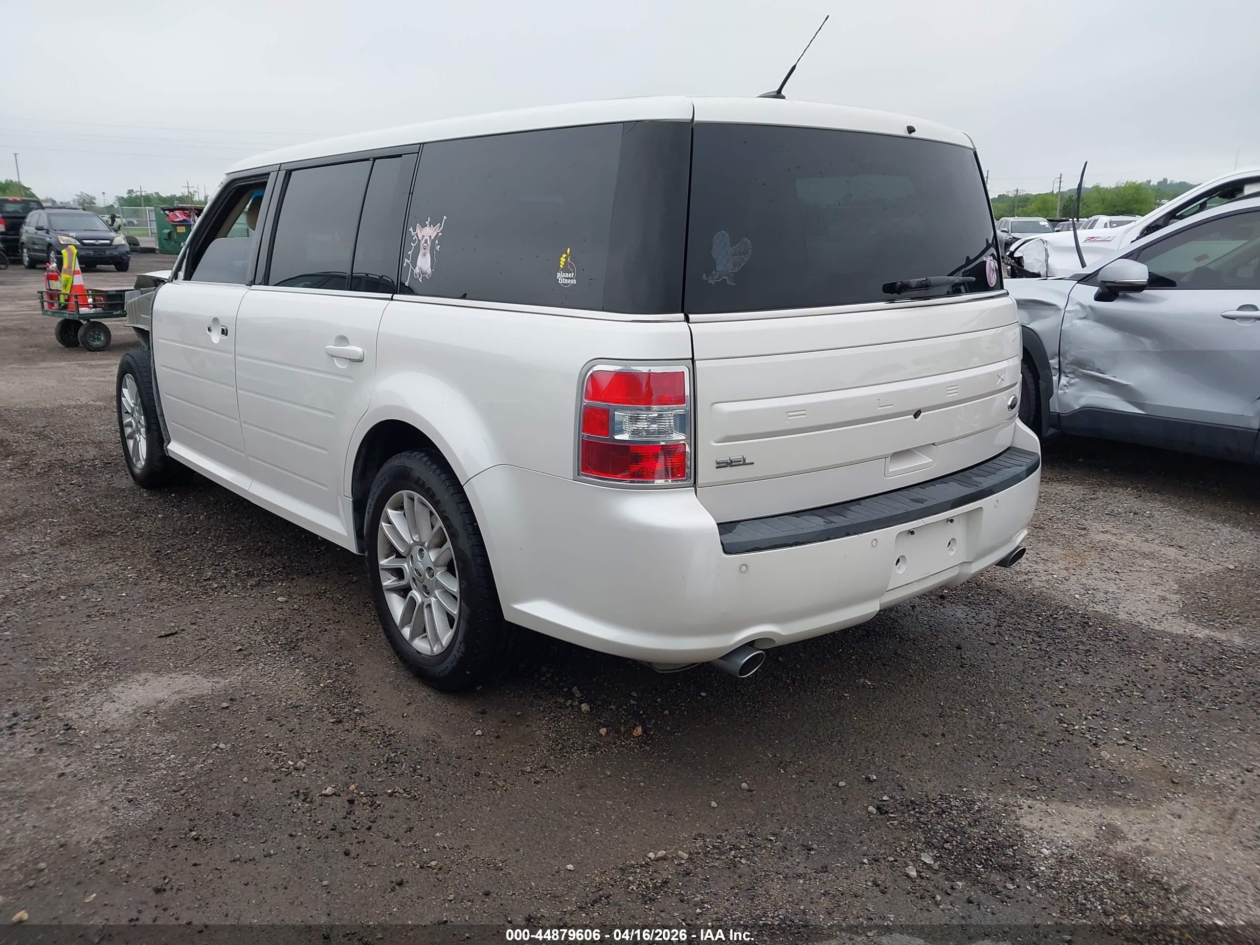 2014 Ford Flex Sel White vin: 2FMGK5C83EBD43667