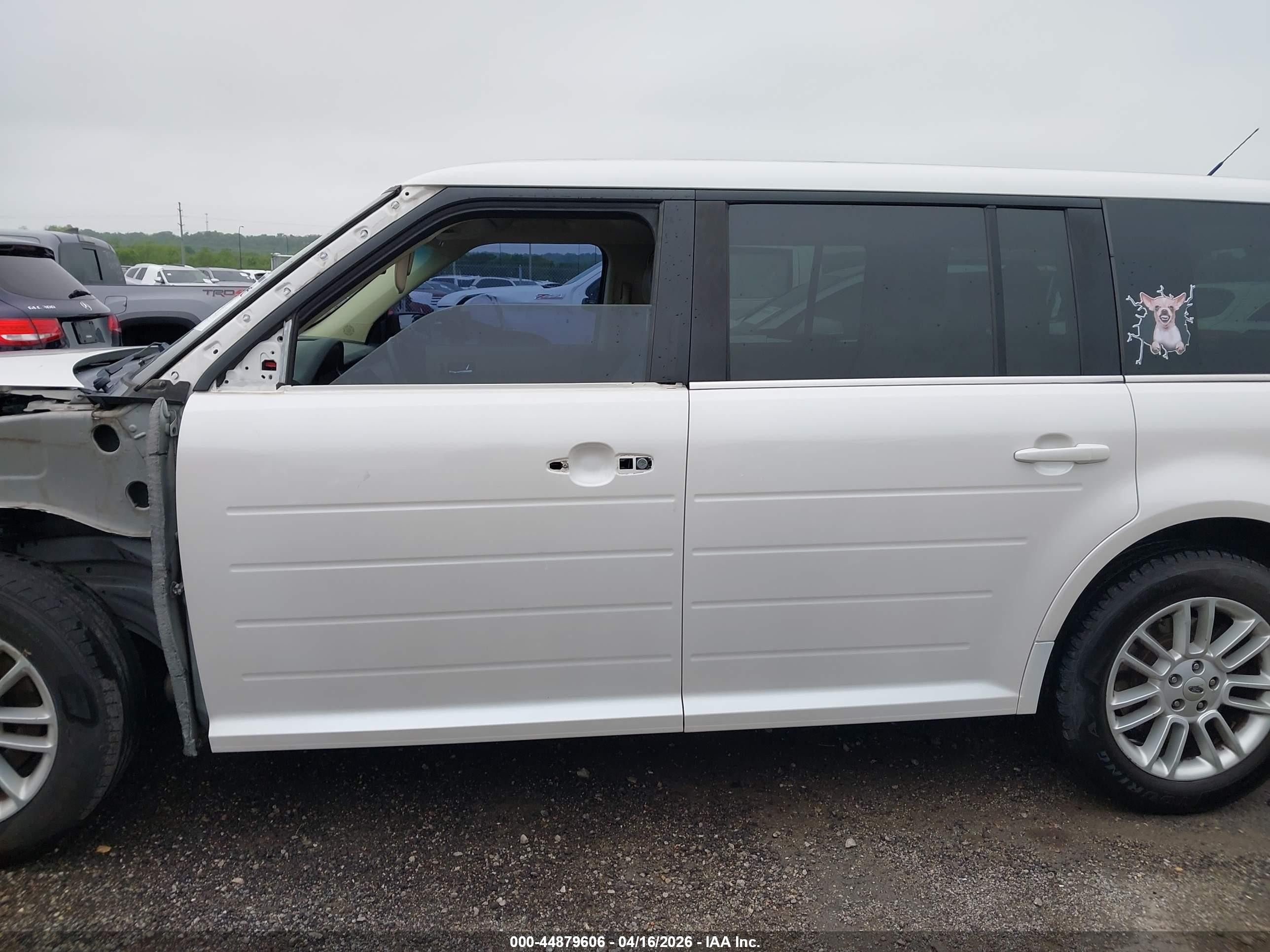 2014 Ford Flex Sel White vin: 2FMGK5C83EBD43667