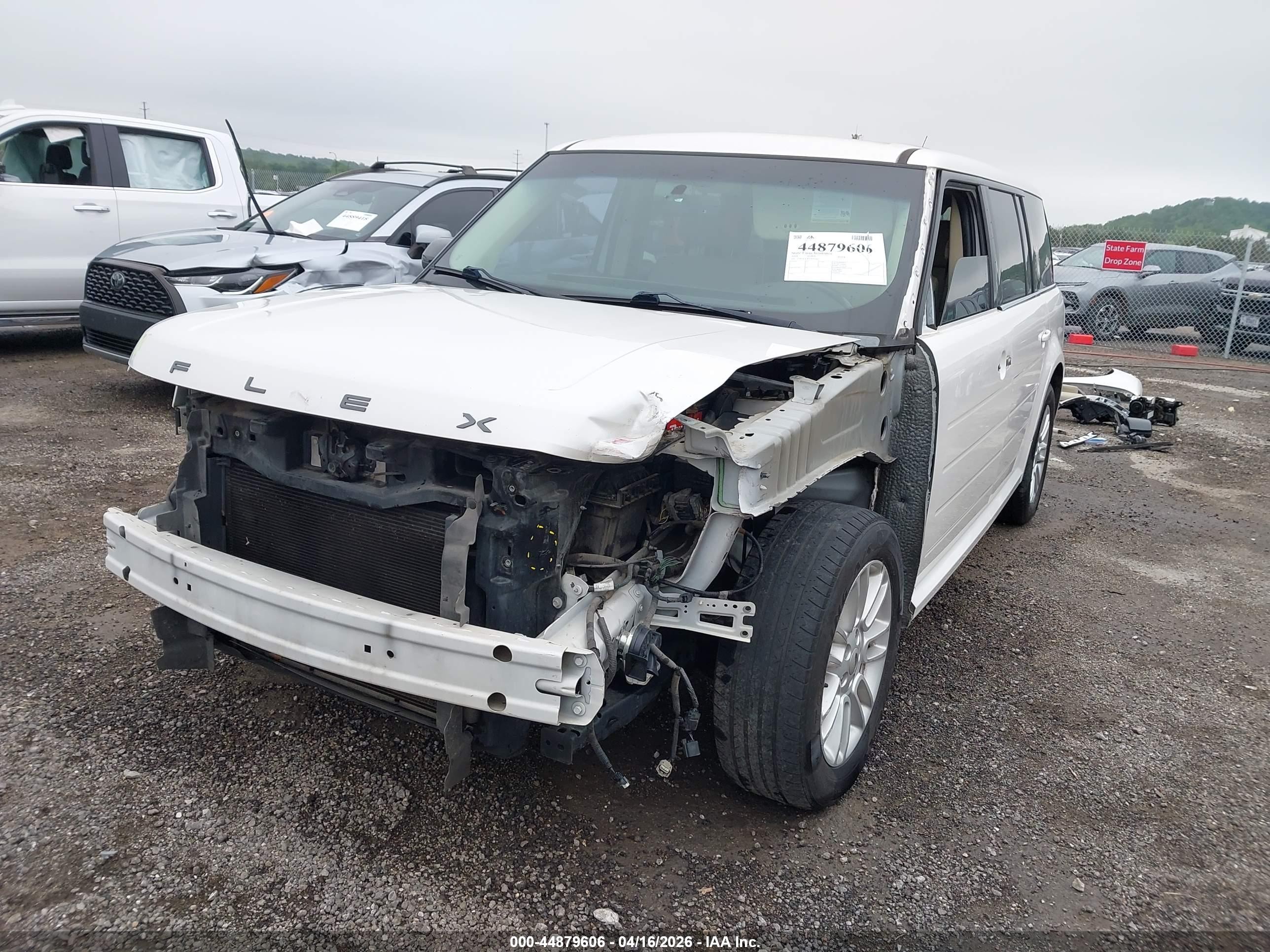 2014 Ford Flex Sel White vin: 2FMGK5C83EBD43667