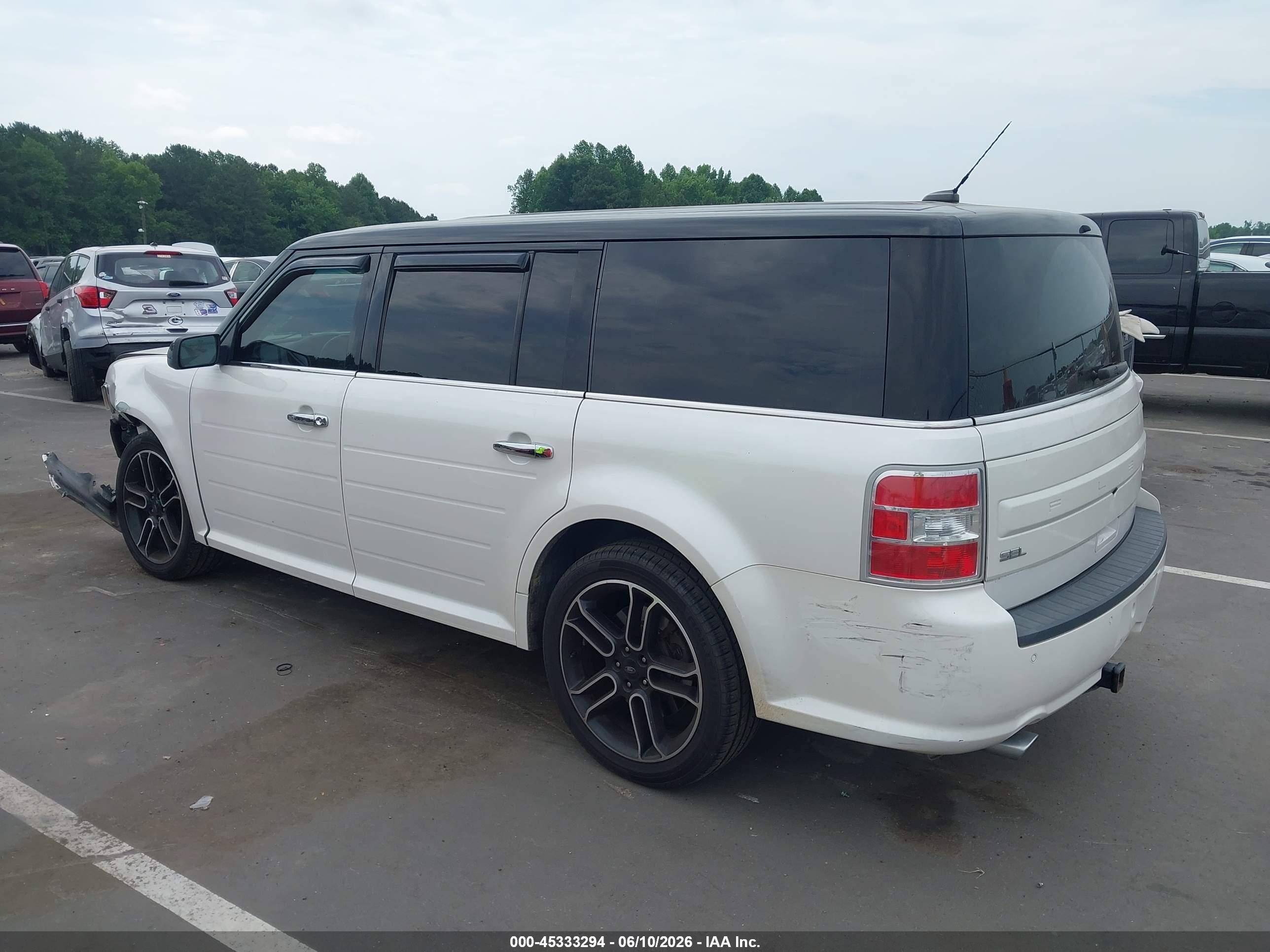 2015 Ford Flex Sel White vin: 2FMGK5C83FBA15800