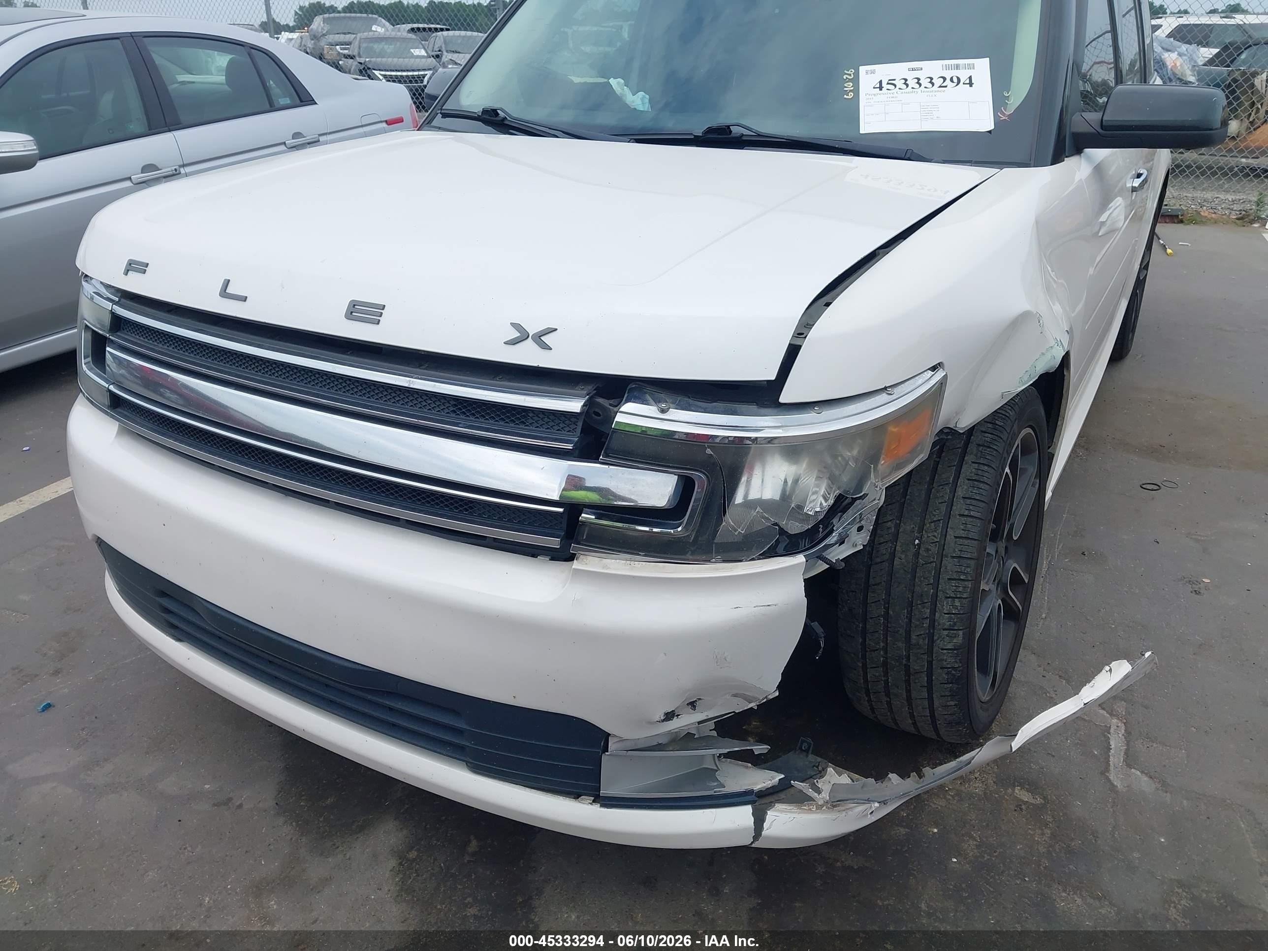 2015 Ford Flex Sel White vin: 2FMGK5C83FBA15800