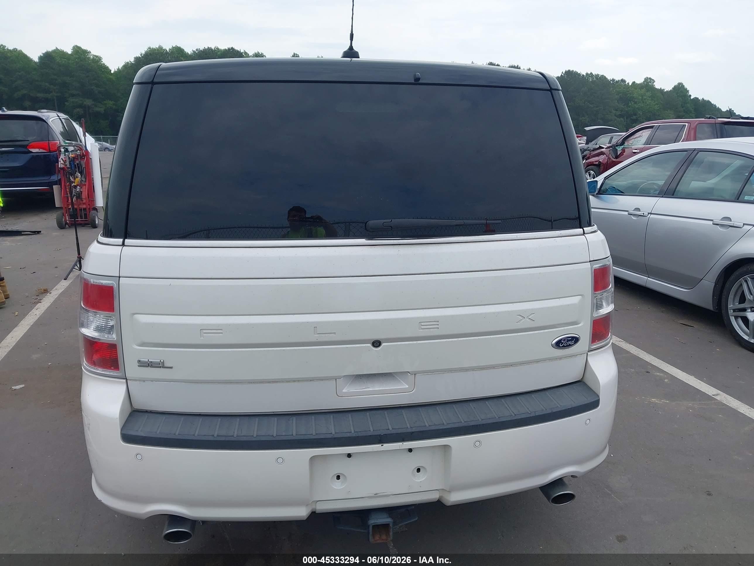 2015 Ford Flex Sel White vin: 2FMGK5C83FBA15800