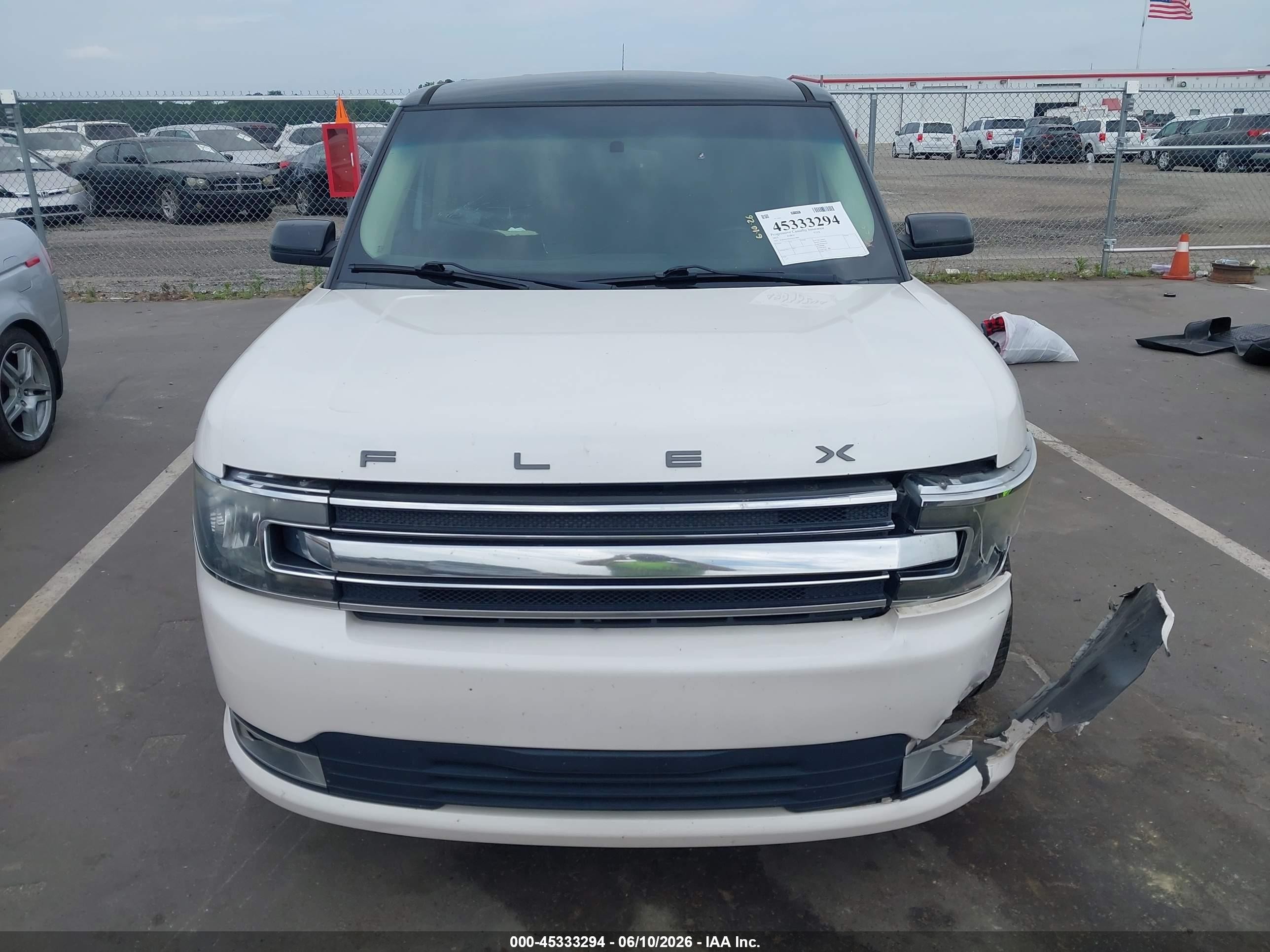 2015 Ford Flex Sel White vin: 2FMGK5C83FBA15800