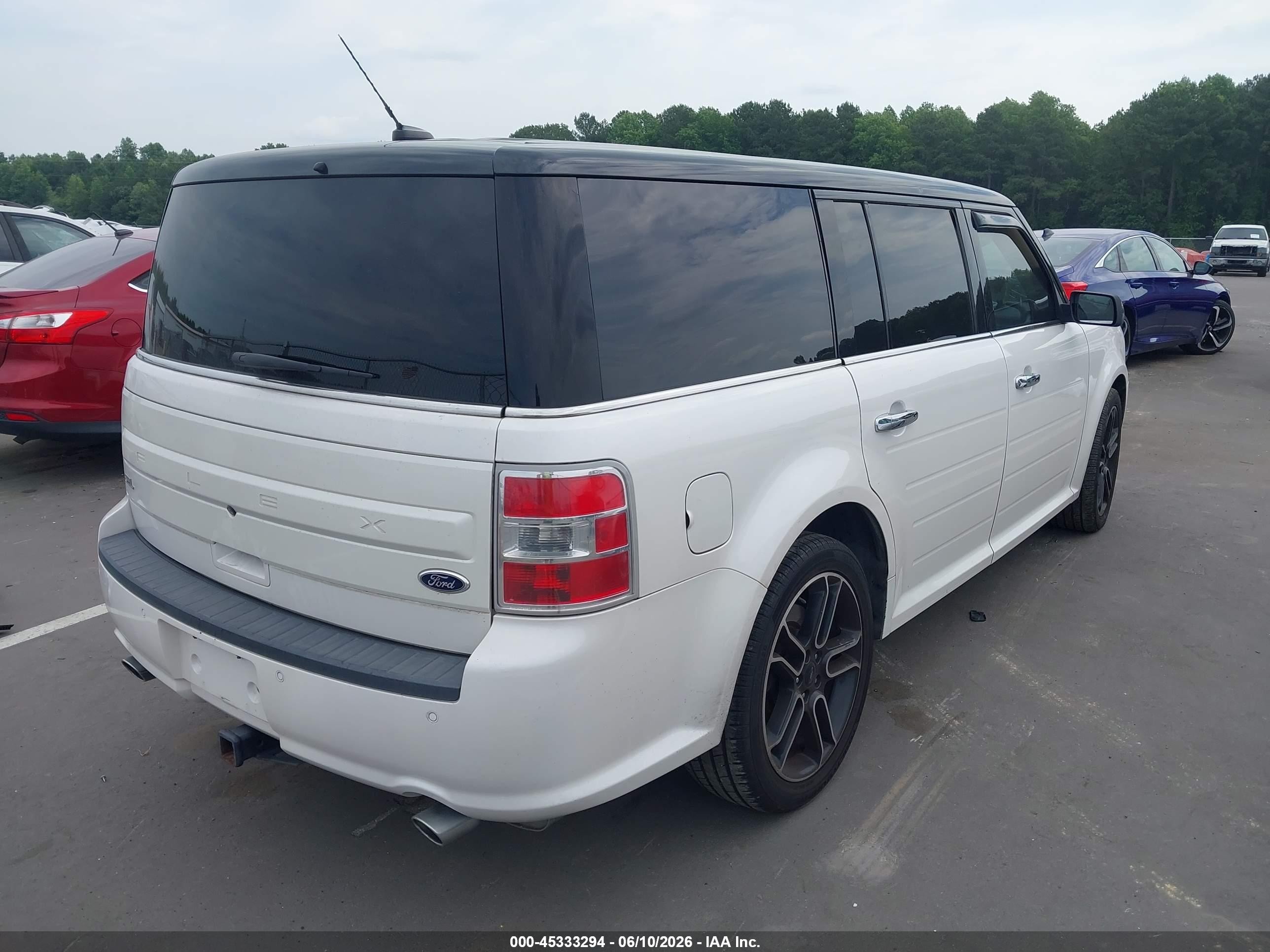 2015 Ford Flex Sel White vin: 2FMGK5C83FBA15800
