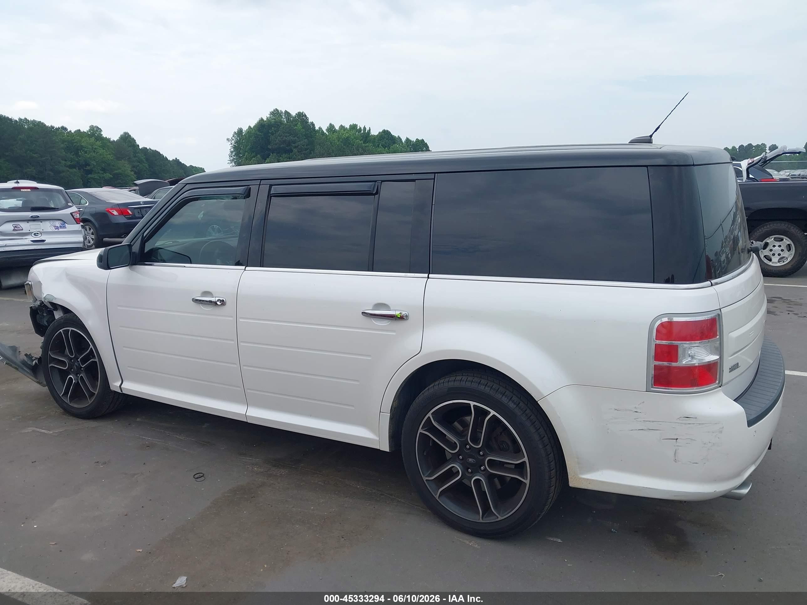 2015 Ford Flex Sel White vin: 2FMGK5C83FBA15800
