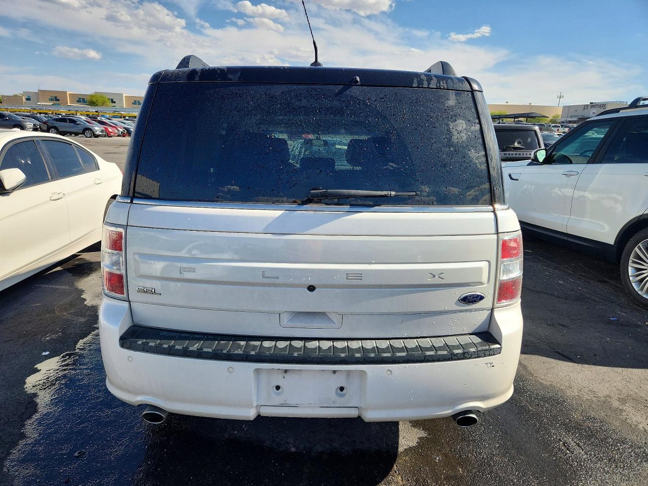 2015 Ford Flex Sel White vin: 2FMGK5C83FBA19782