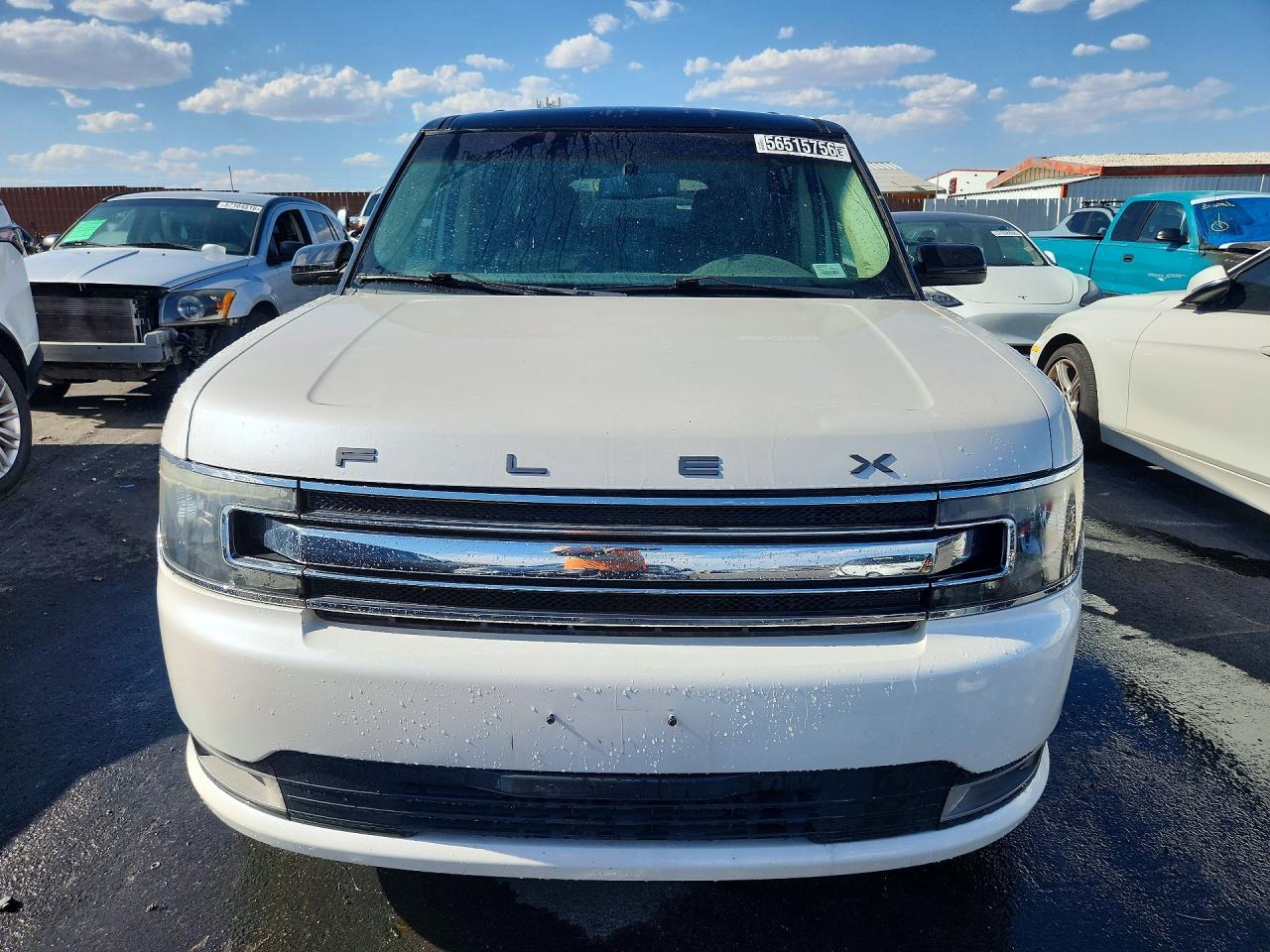 2015 Ford Flex Sel White vin: 2FMGK5C83FBA19782