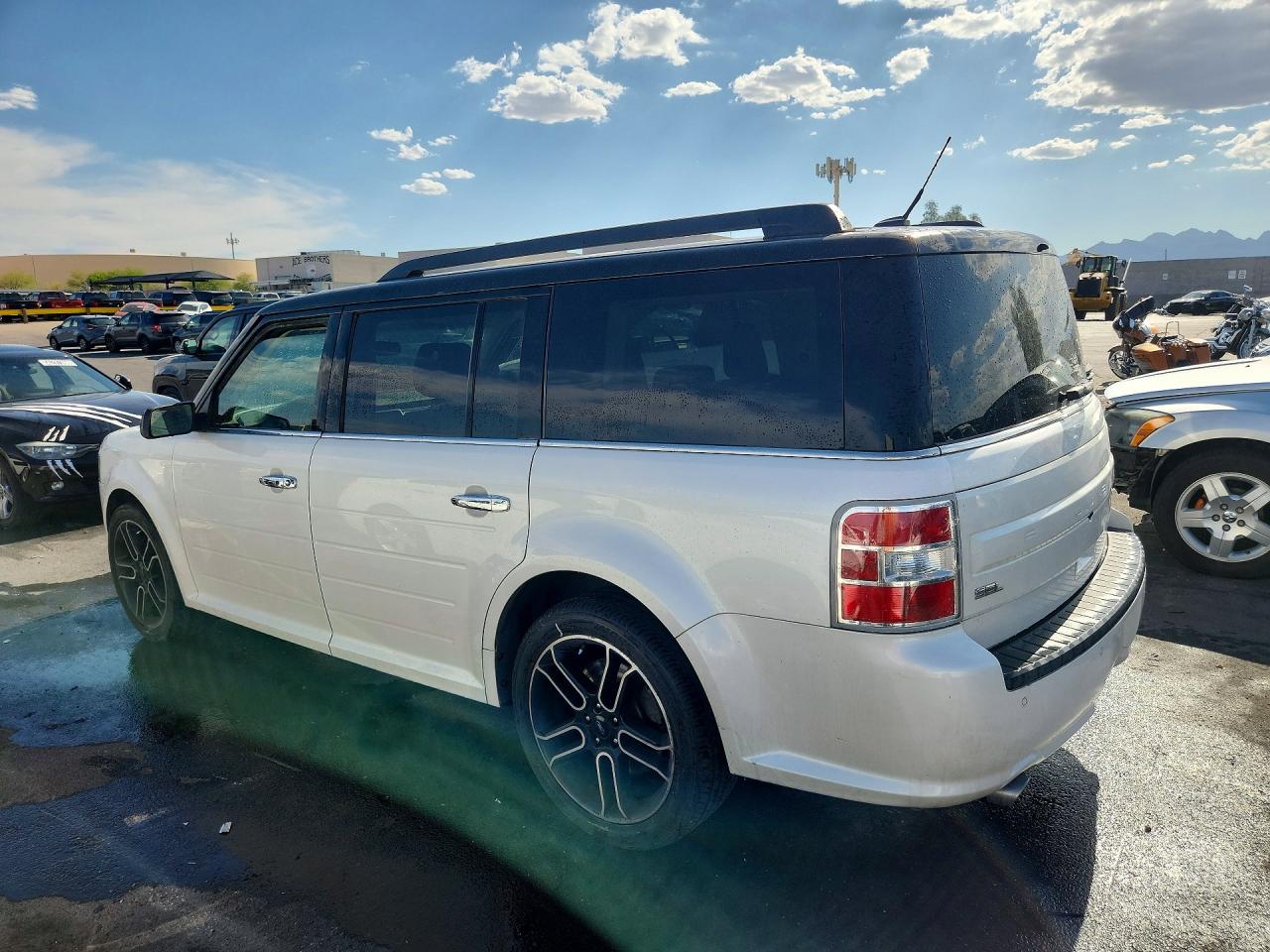 2015 Ford Flex Sel White vin: 2FMGK5C83FBA19782