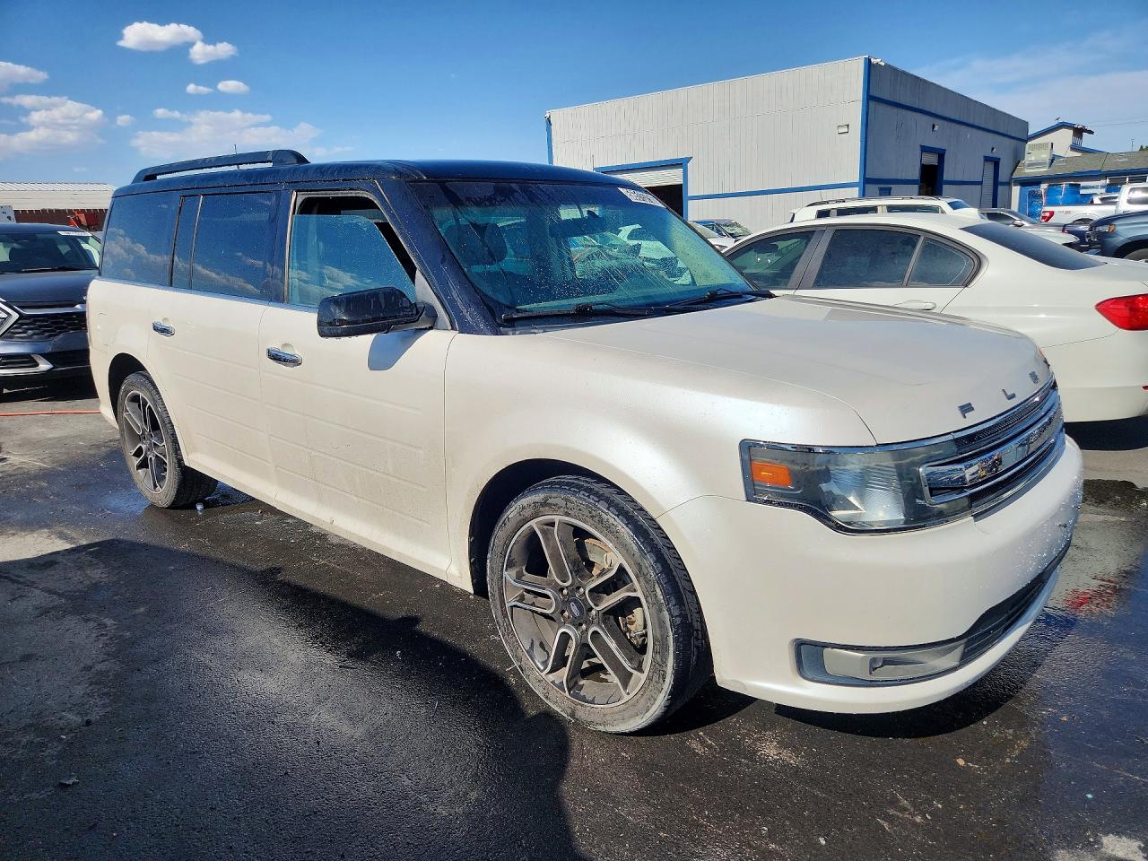 2015 Ford Flex Sel White vin: 2FMGK5C83FBA19782