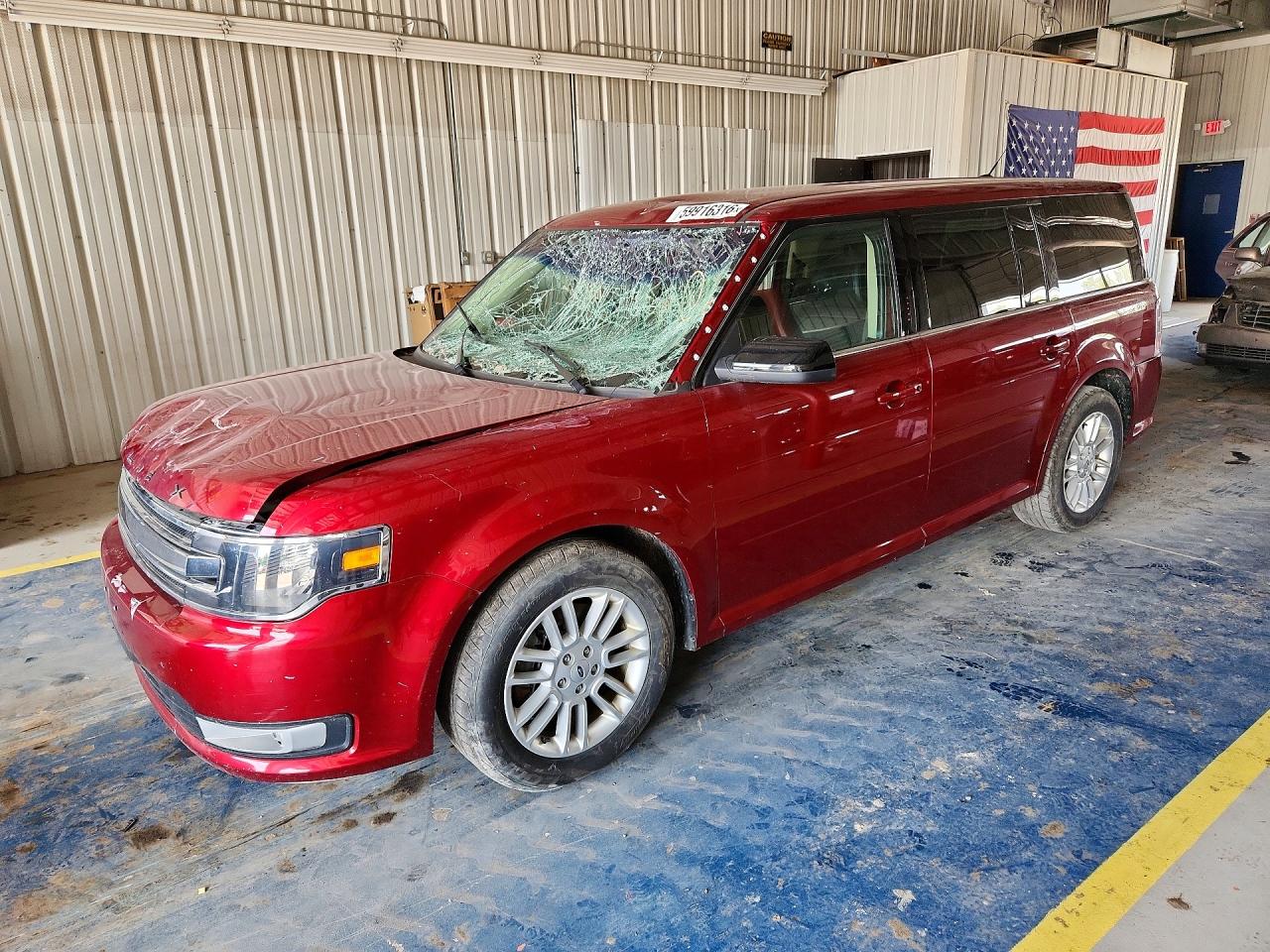 2013 Ford Flex Sel Red vin: 2FMGK5C84DBD17920