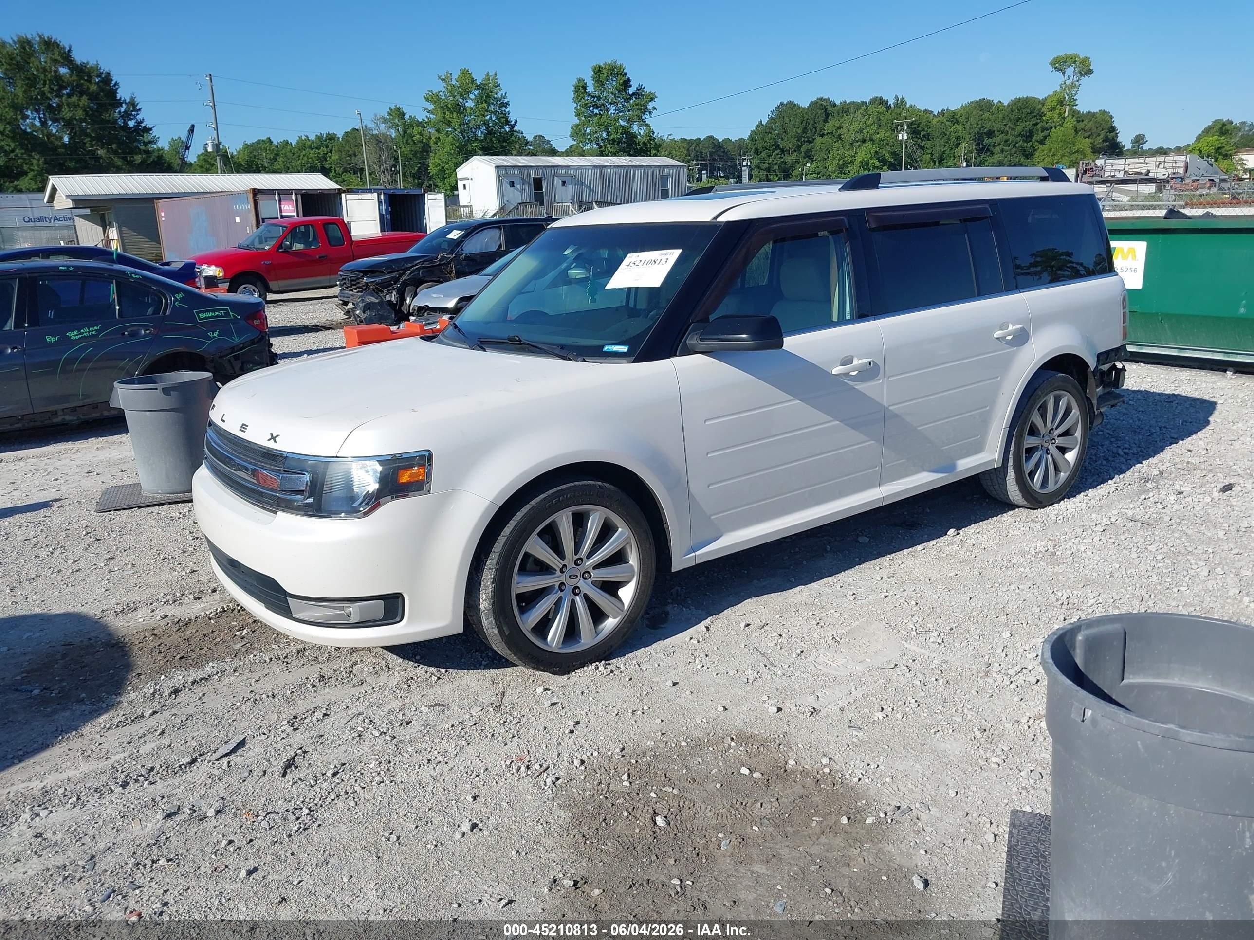 2014 Ford Flex Sel White vin: 2FMGK5C84EBD05896