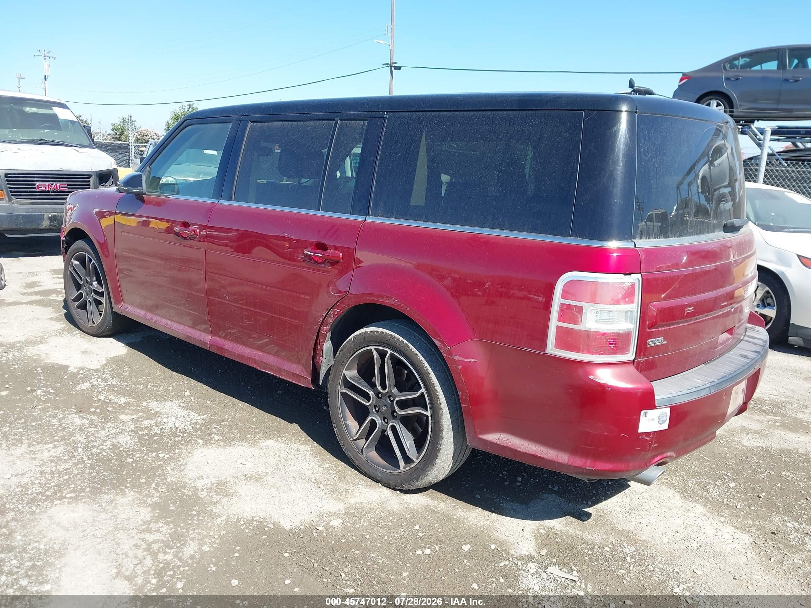2014 Ford Flex Sel Red vin: 2FMGK5C84EBD16834