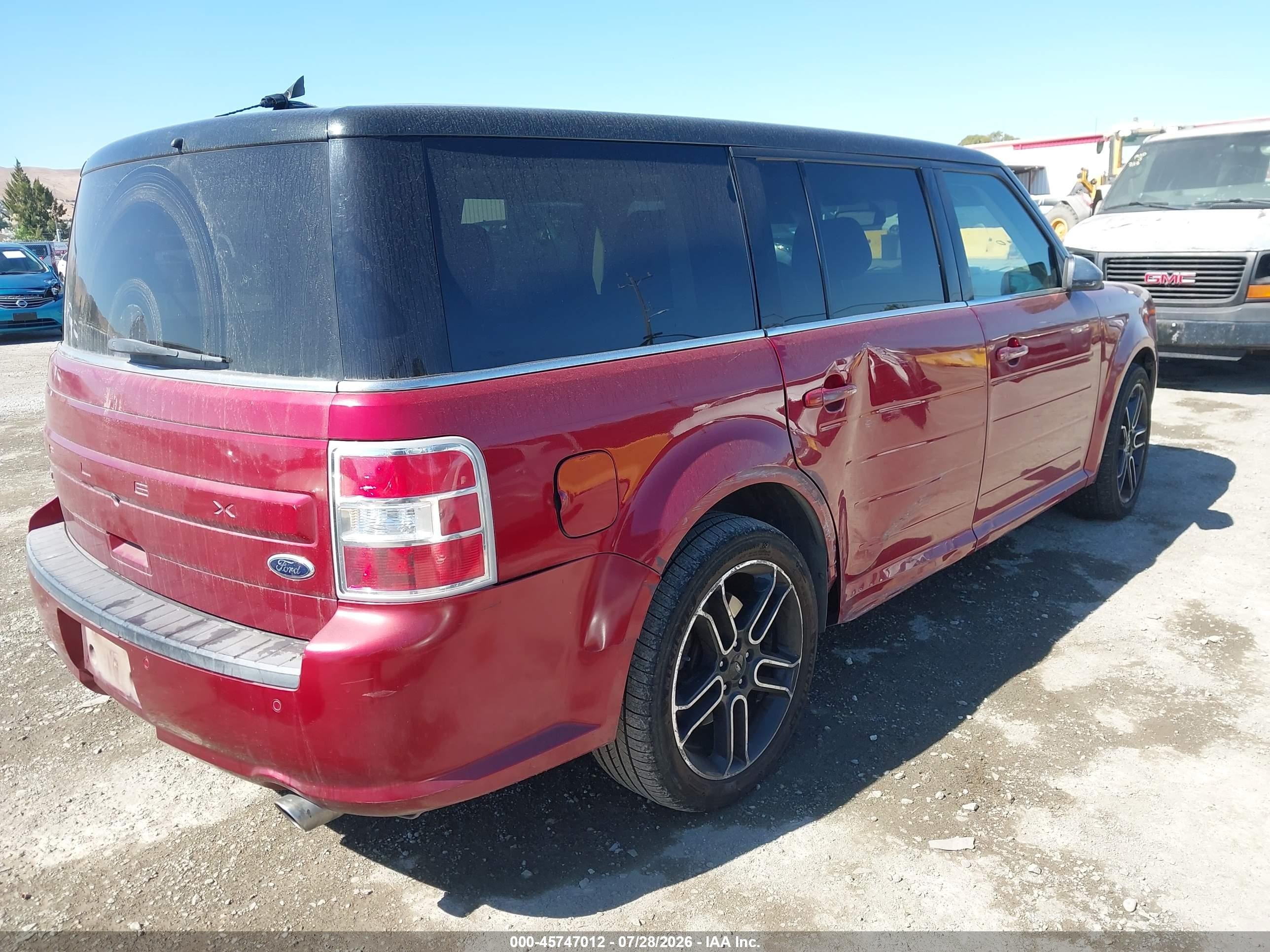 2014 Ford Flex Sel Red vin: 2FMGK5C84EBD16834