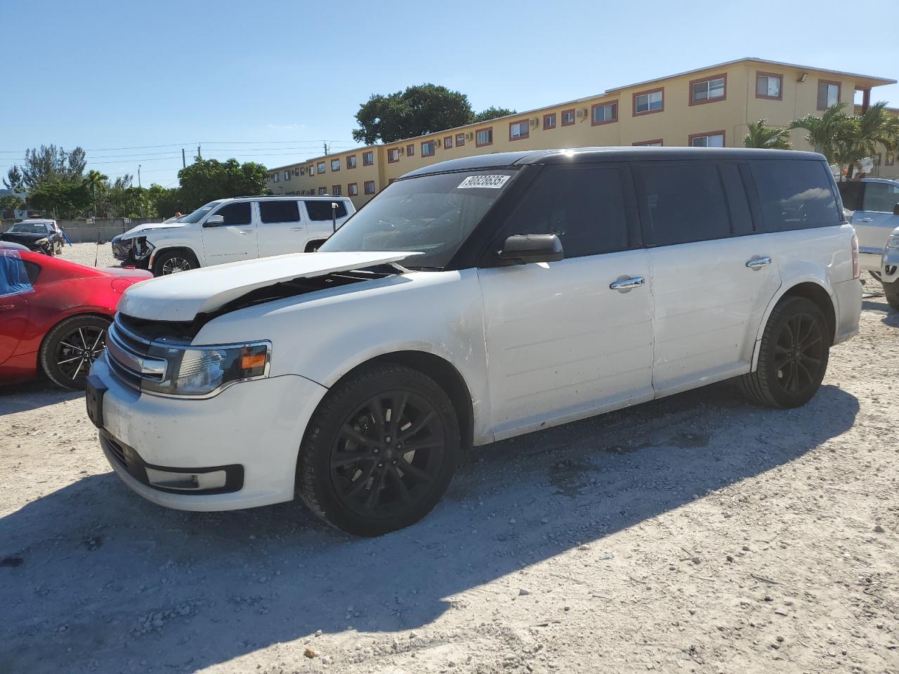 2018 Ford Flex Sel White vin: 2FMGK5C84JBA22408