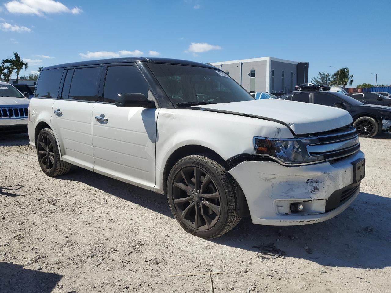 2018 Ford Flex Sel White vin: 2FMGK5C84JBA22408