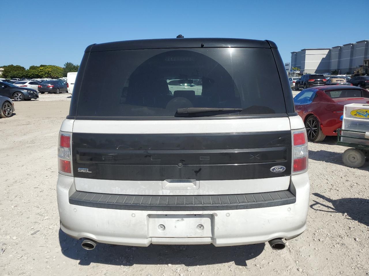 2018 Ford Flex Sel White vin: 2FMGK5C84JBA22408