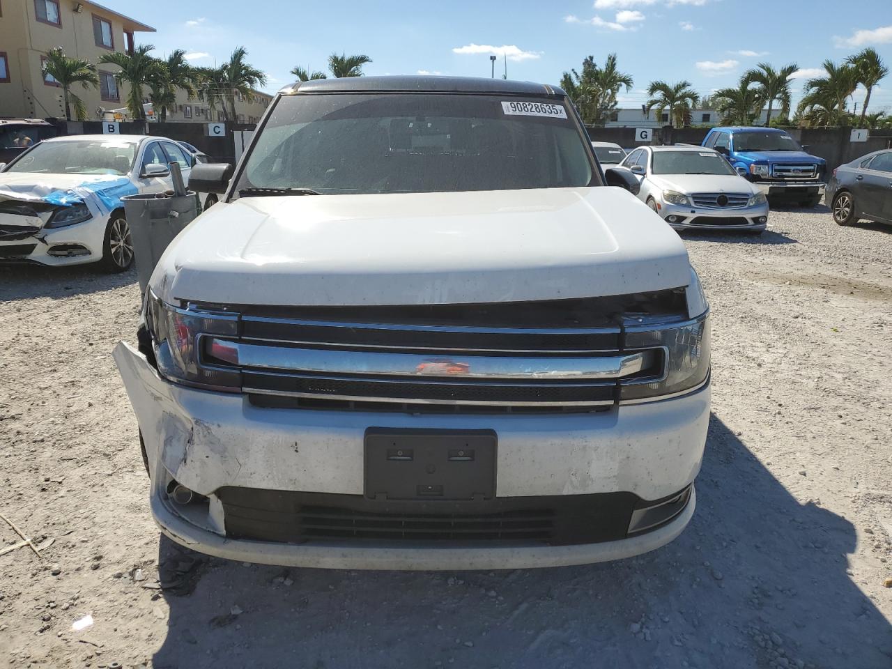 2018 Ford Flex Sel White vin: 2FMGK5C84JBA22408